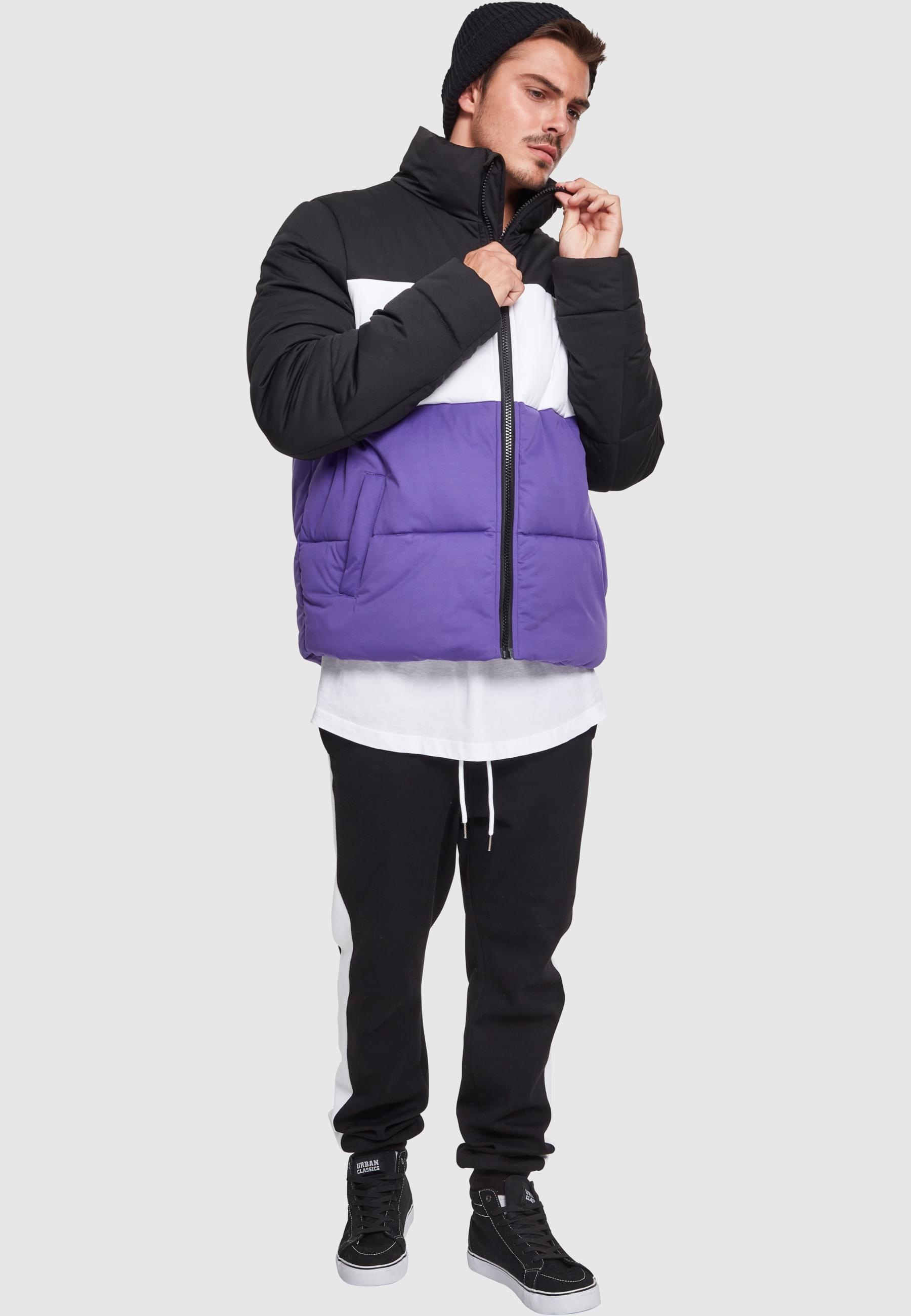 URBAN CLASSICS Winterjacke »Urban Classics Herren 3-Tone Boxy Puffer Jacket«, (1 St.), ohne Kapuze