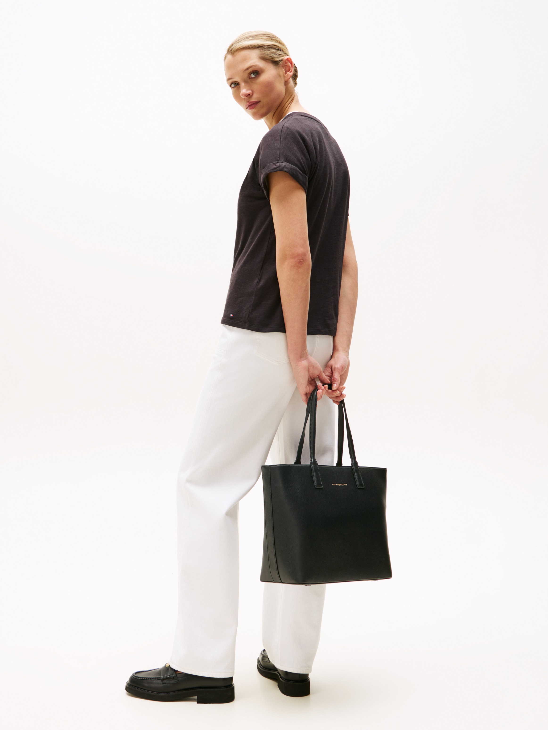 Tommy Hilfiger Tragetasche "TH LOGOTAPE TOTE", Damen Henkeltasche, Schulter günstig online kaufen
