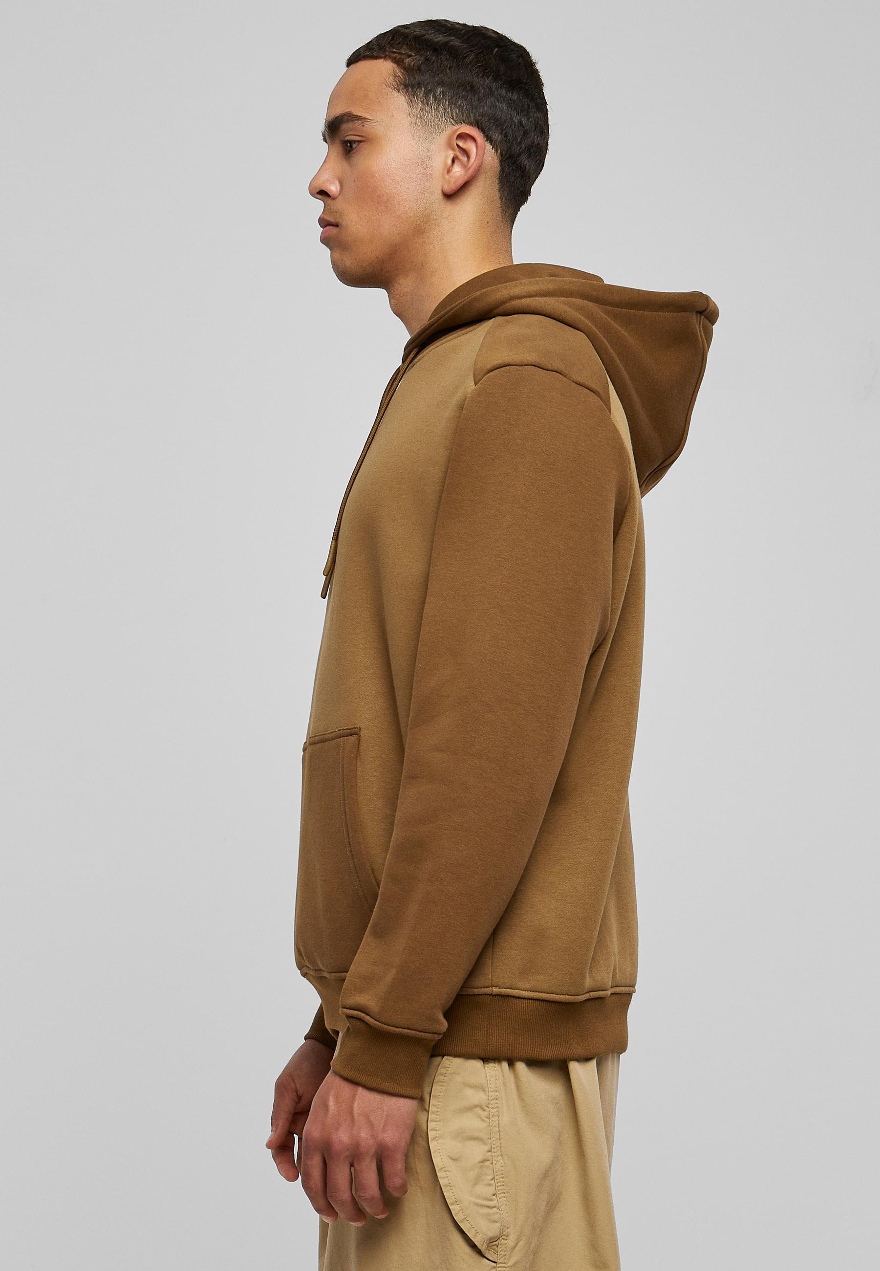 URBAN CLASSICS Rundhalspullover »Urban Classics Herren 2-Tone Fake Raglan Hoody«, (1 tlg.)