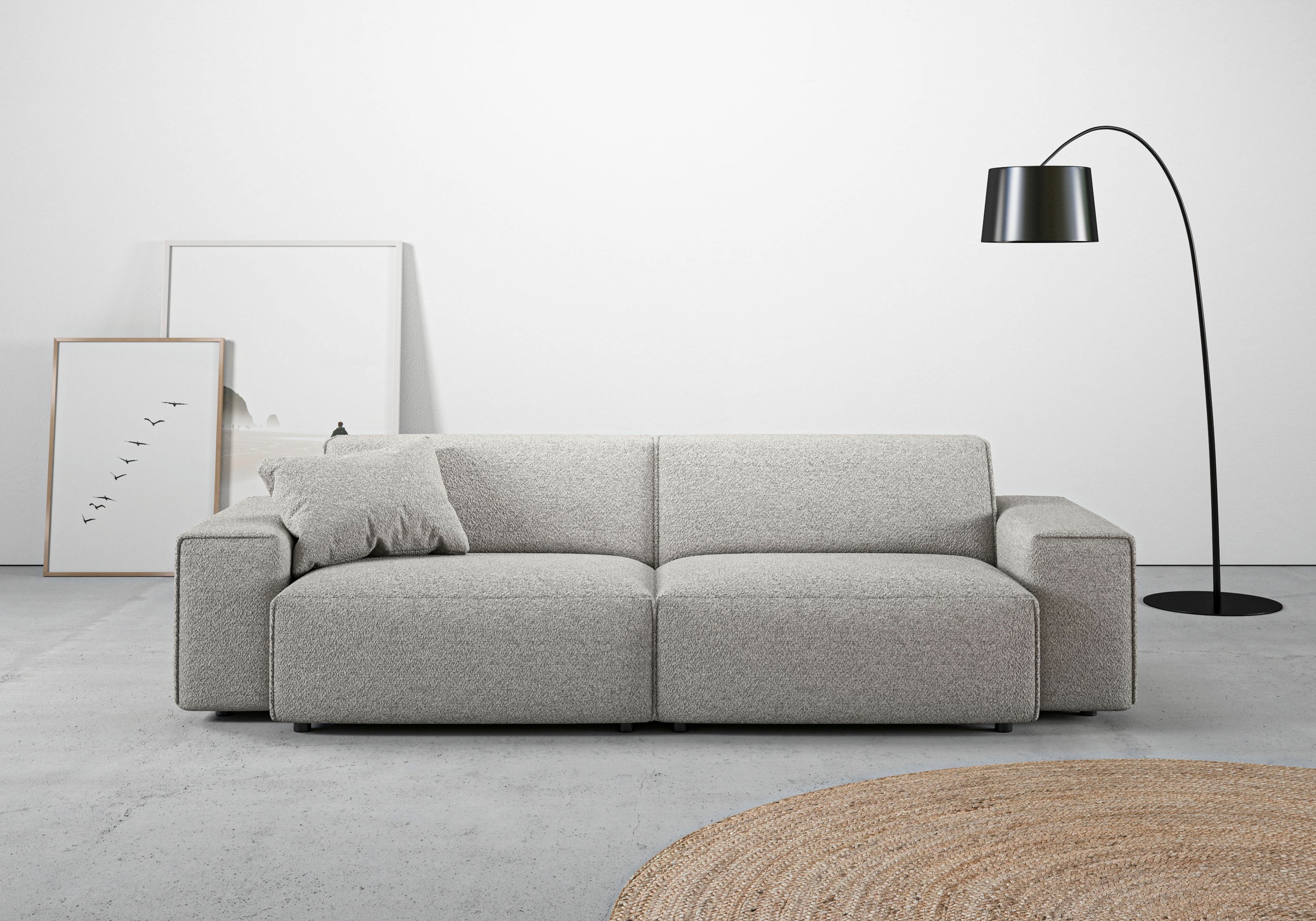 andas Big-Sofa "Glimminge auch in Breitcord, Feincord + Easy care-Bezug,", besondere Kedernähte Zierkissen