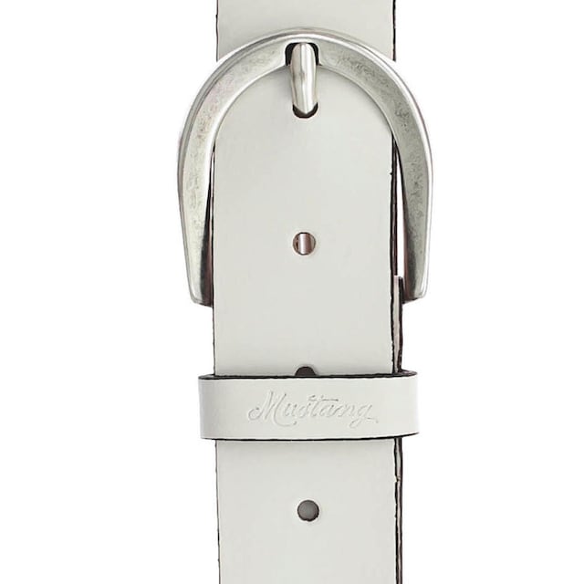 Ledergürtel, Schlaufe | geprägtem mit bestellen online BAUR auf MUSTANG MUSTANG-Logo der