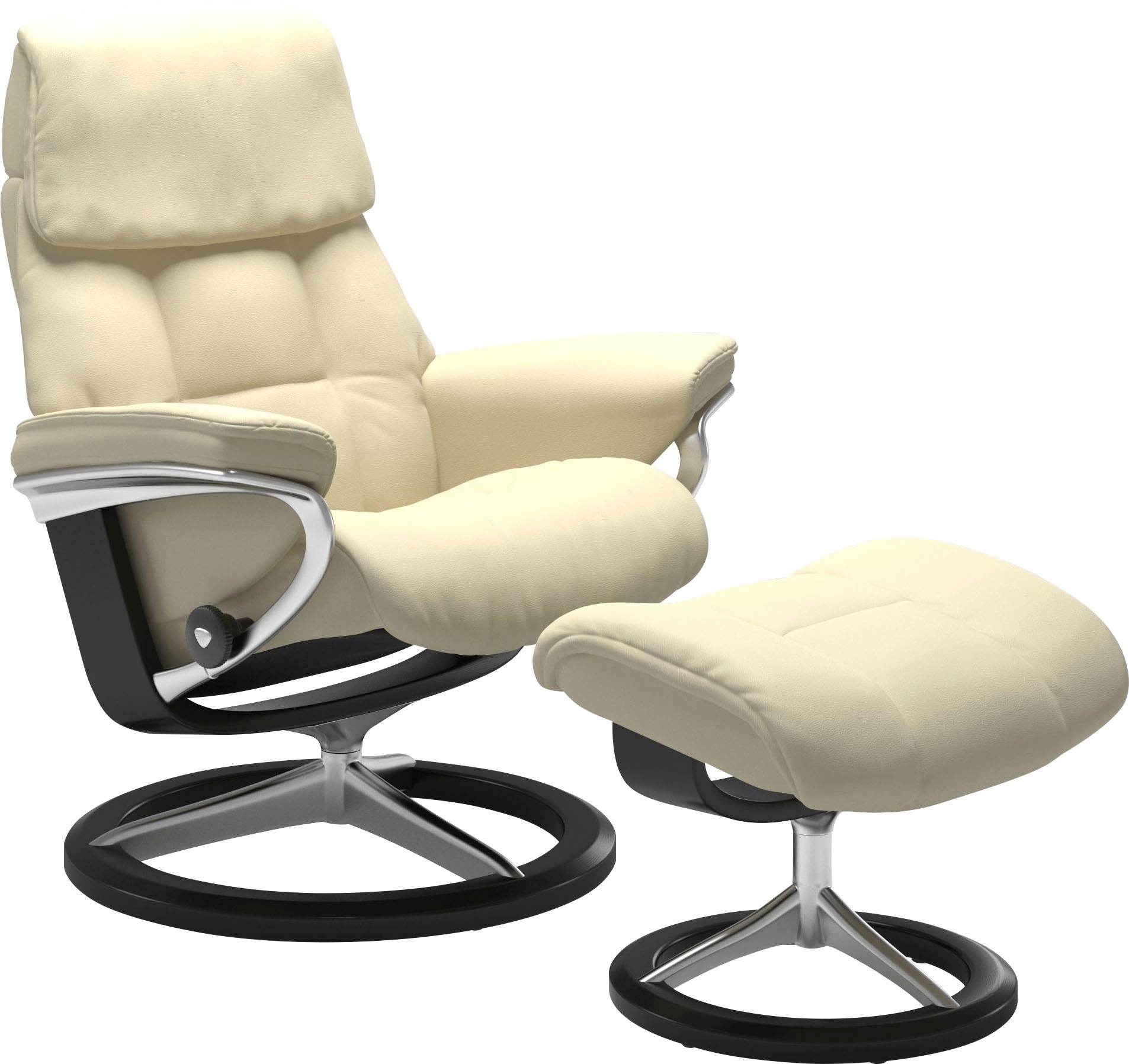 Stressless Relaxsessel "Ruby" mit Signature Base, Größe M, Gestell Eiche, Wenge, Braun & Schwarz