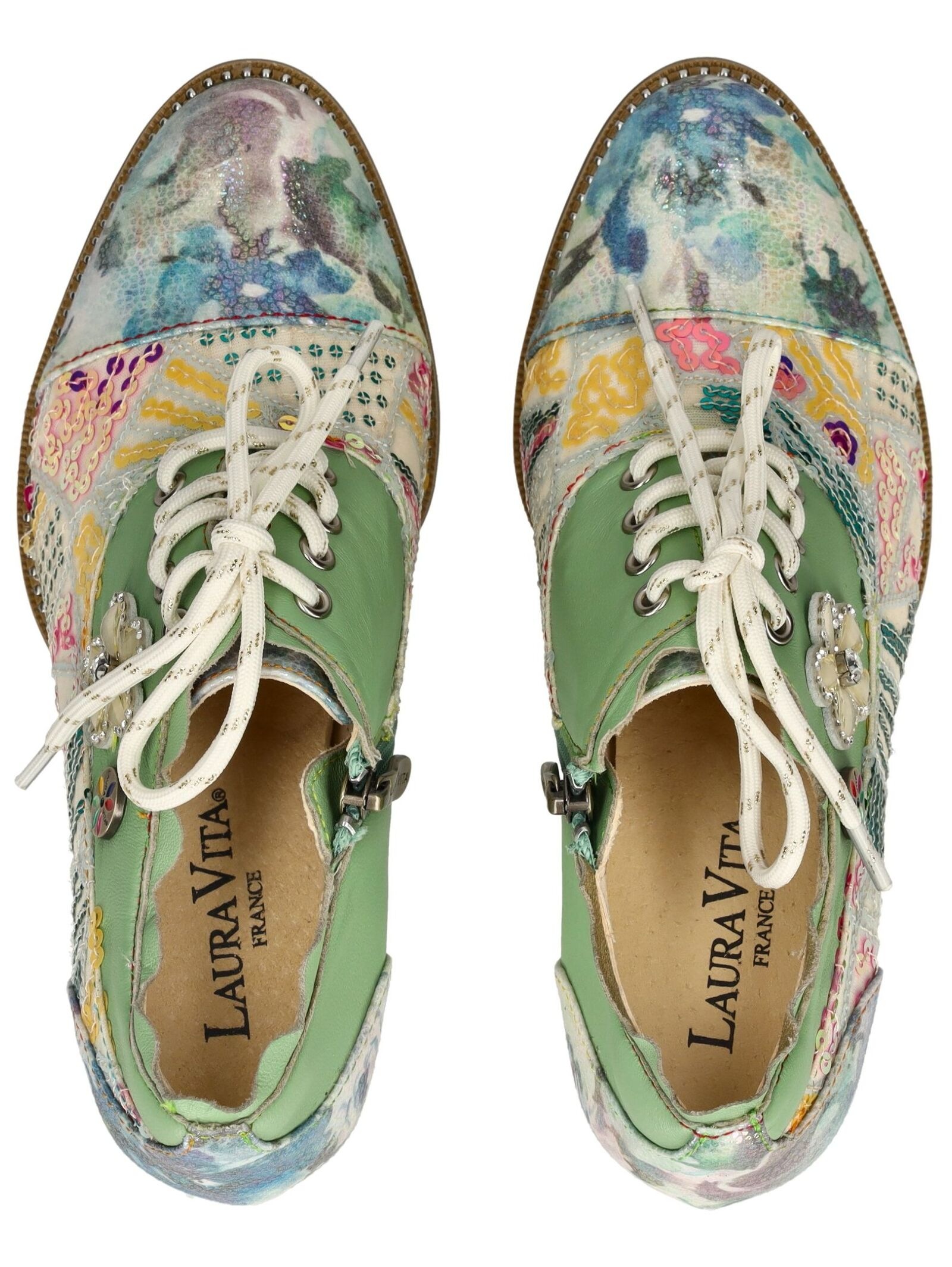 LAURA VITA Schnürpumps »LAURA VITA Pumps Leder/Textil«