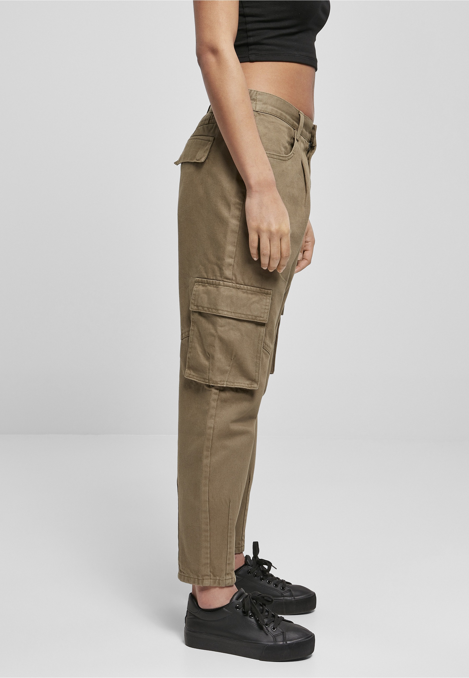 URBAN CLASSICS Cargohose »Urban Classics Damen Ladies Ballon Fit Cargo Twill Pants«