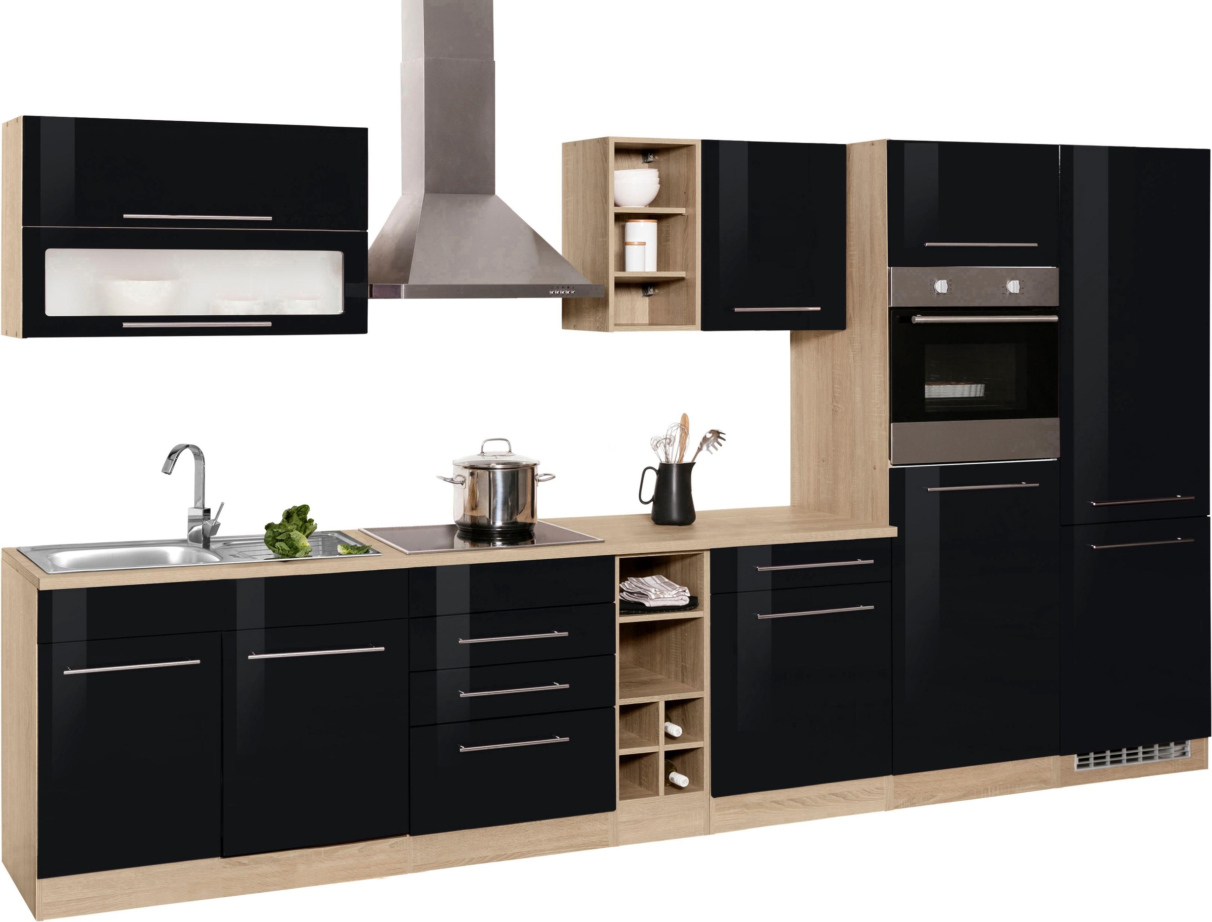 KOCHSTATION Küchenzeile "KS-Eton" ohne E-Geräte, Breite 360 cm