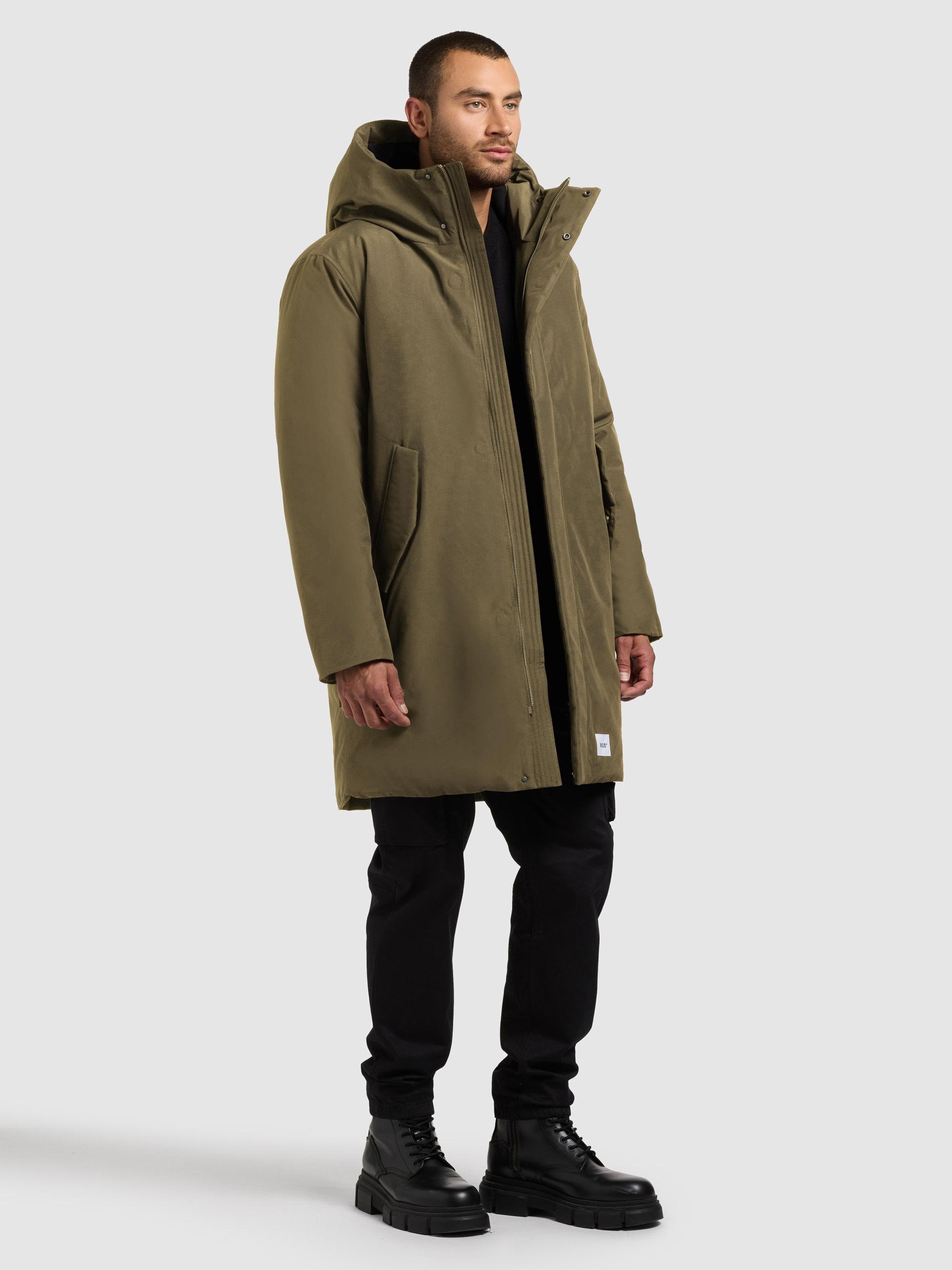 khujo Wintermantel »Fogg« Langer Herren Mantel mit magnetischen Details