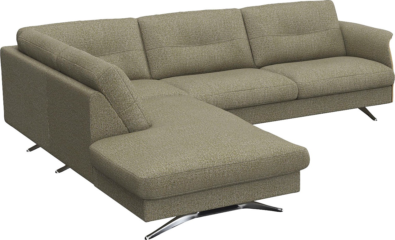FLEXLUX Ecksofa "Glow, super bequem durch hochwertigem Sitzaufbau mit Feder günstig online kaufen