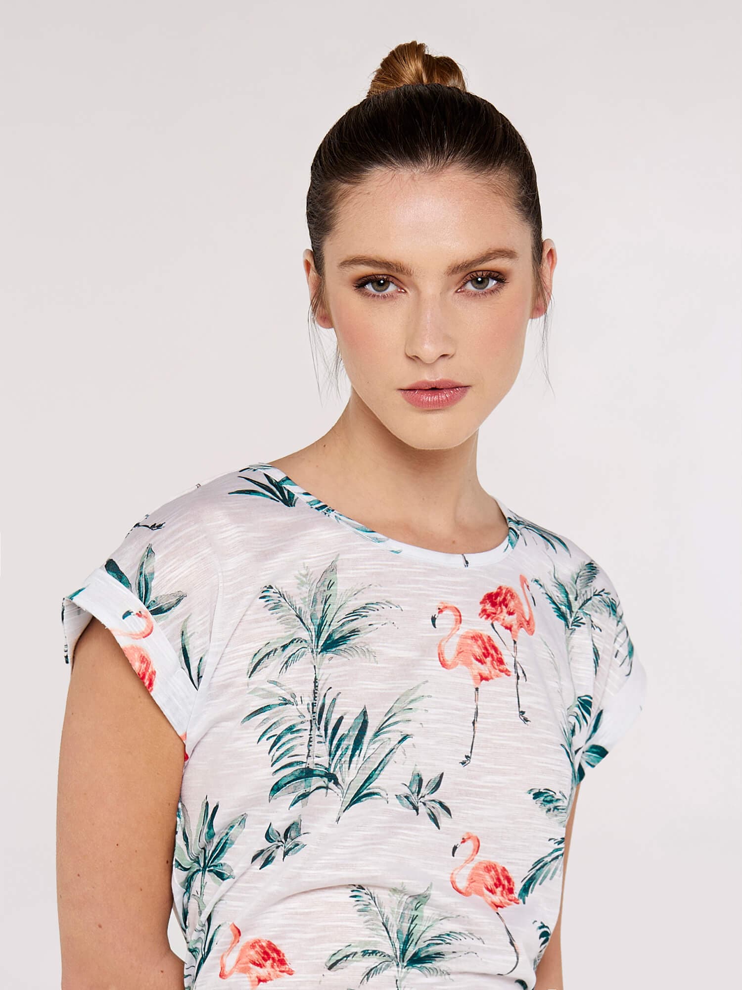 Apricot T-Shirt »Flamingo Palms Oasis Slub Top« 1