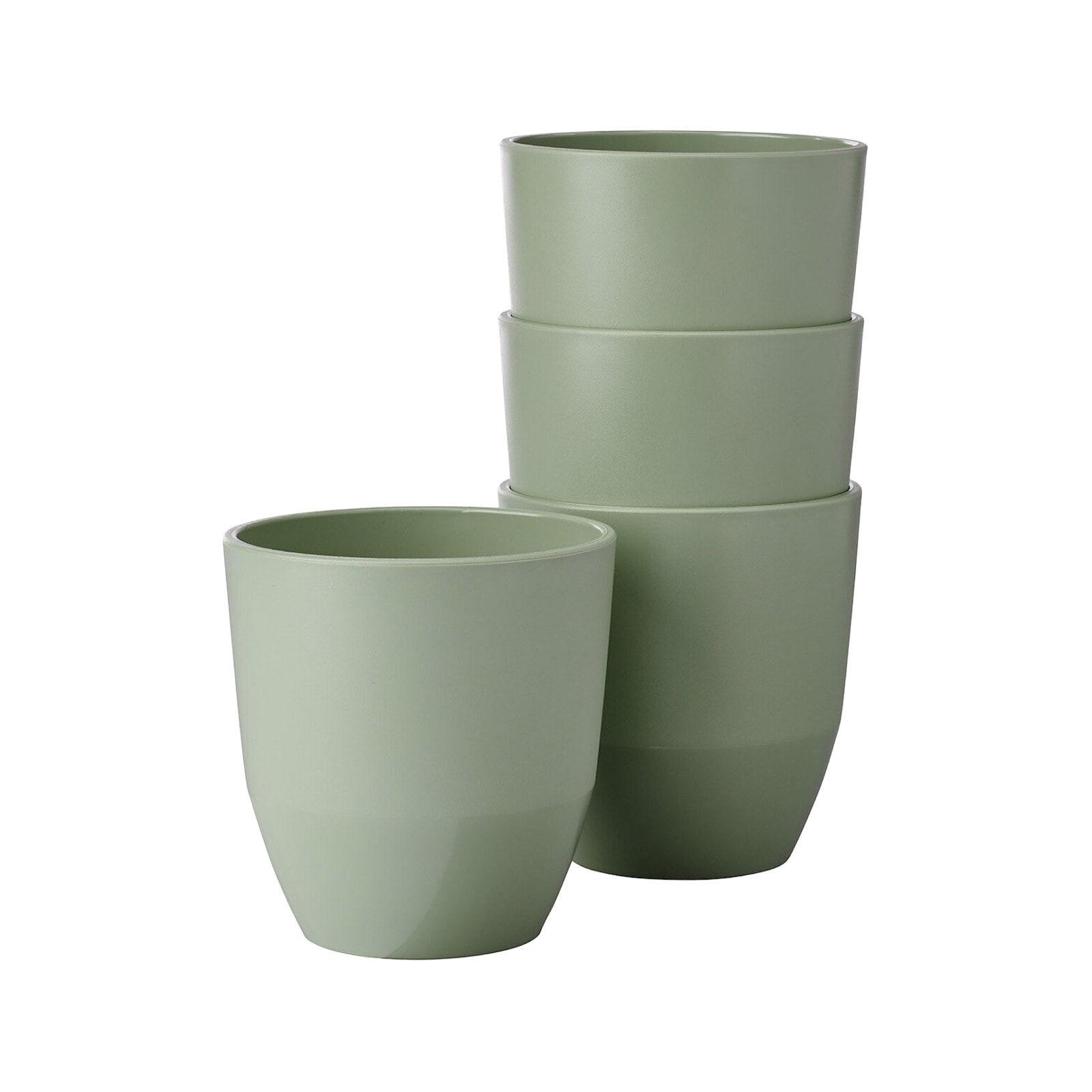 Becher MEPAL "Becher Silueta 200 ml 4er Set", grün (nordic sage), 4 tlg., Kunststoff, Trinkgefäße, Becher