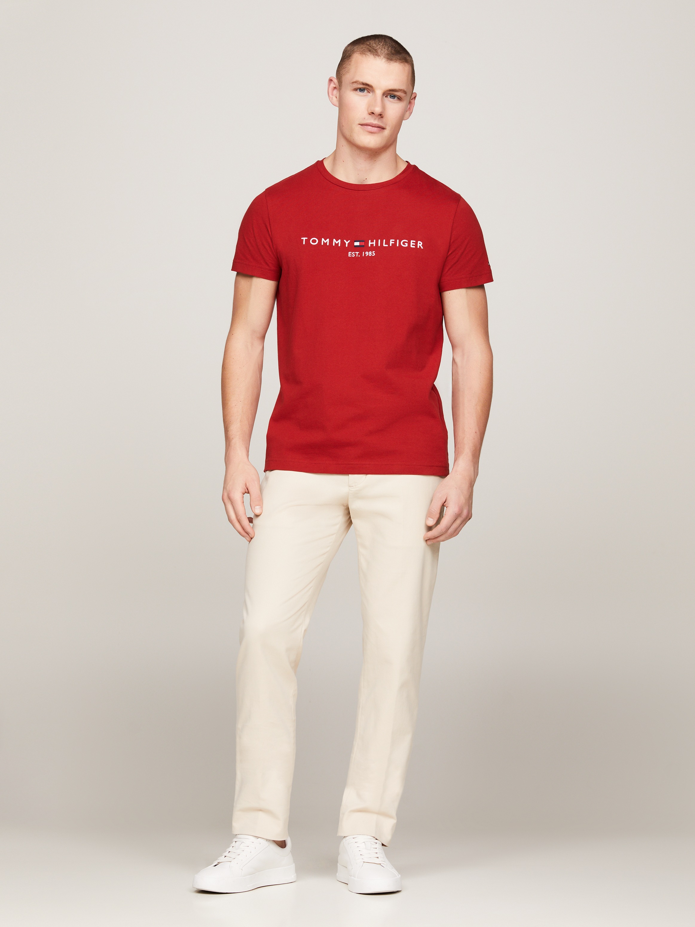 Tommy Hilfiger T-Shirt »TOMMY LOGO TEE«, aus reiner, nachhaltiger Baumwolle