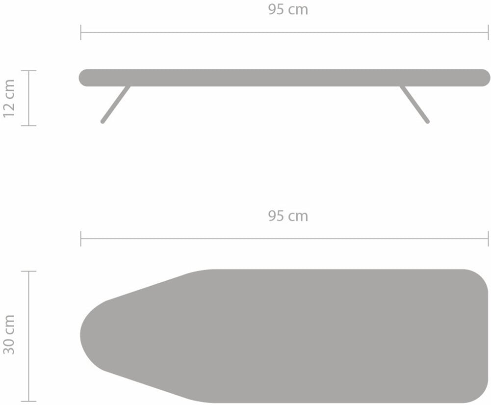 Brabantia Bügelbrett »Bügeltisch S, 95 x 30 cm, TableTop«, Bügelfläche 95 cmx30 cm, Fairtrade-zertifiziert