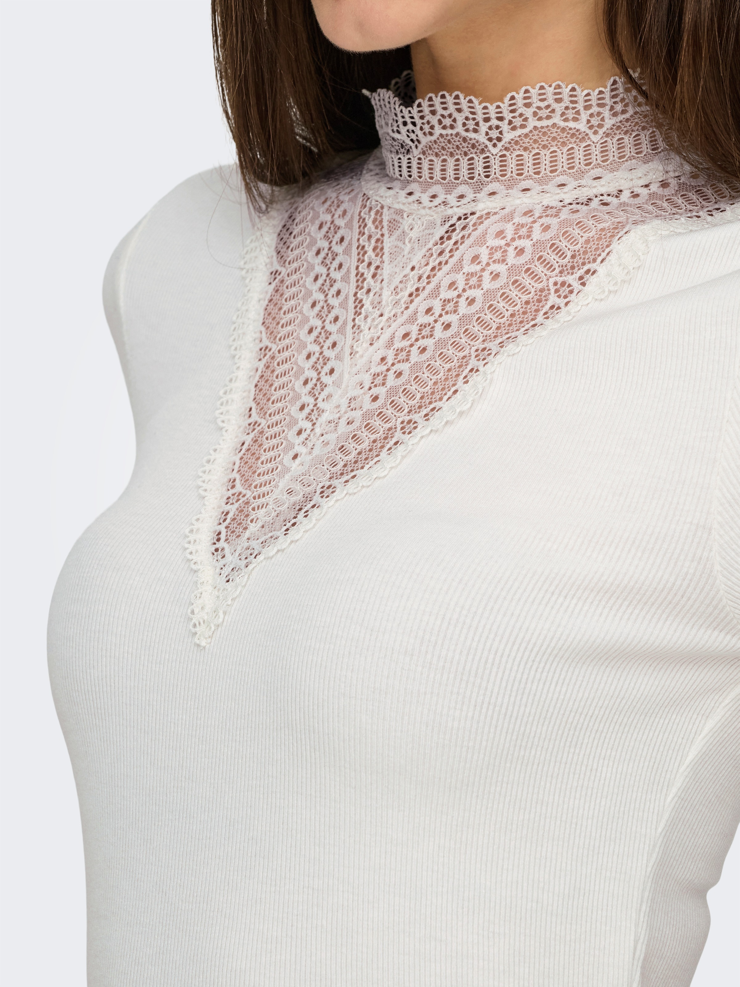 Thumbnail - ONLY Spitzenshirt "ONLTILDE HIGHNECK S/S TOP JRS NOOS"