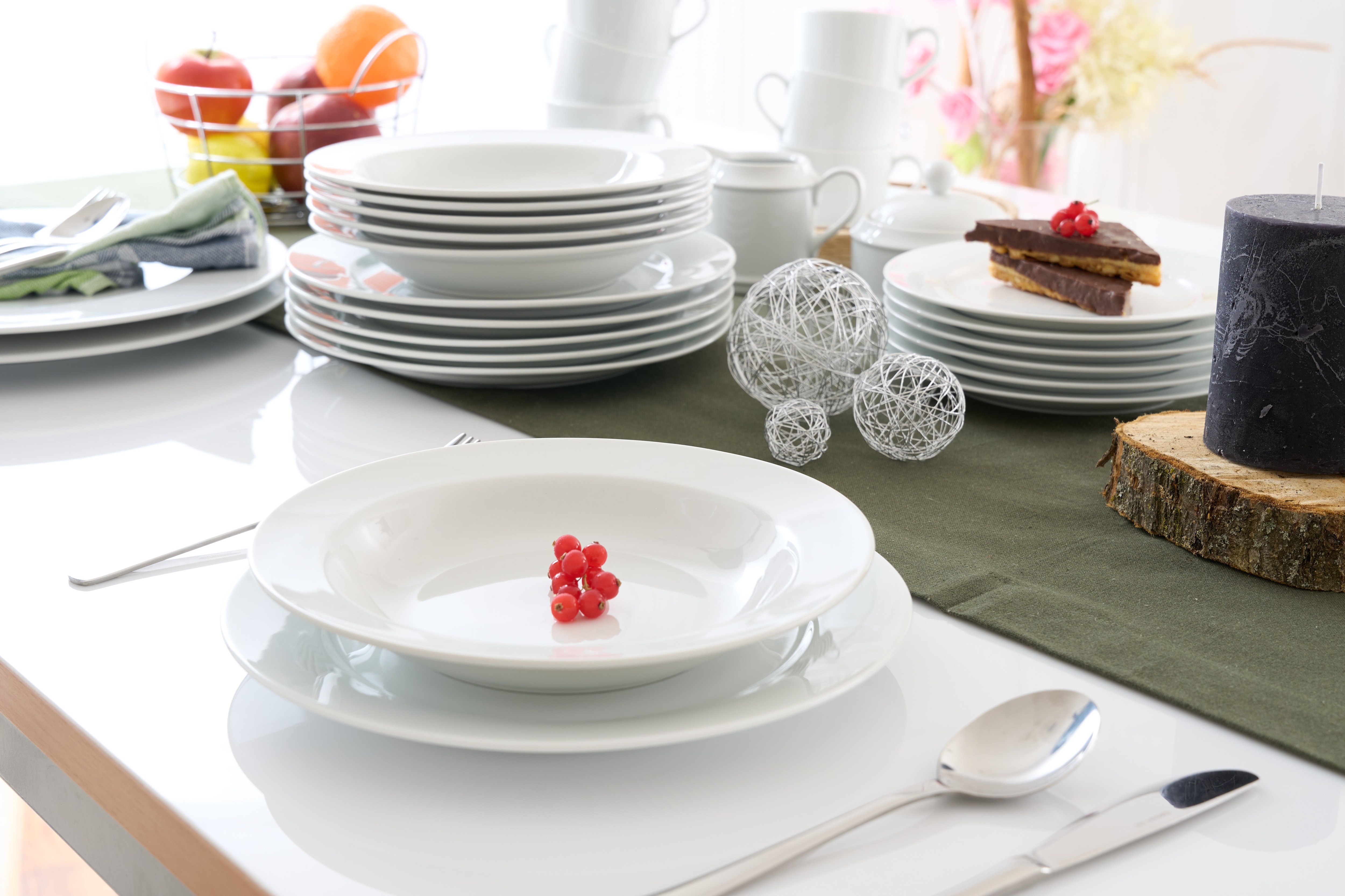 Thumbnail - Retsch Arzberg Kombiservice "HEIKE WEISS, Geschirr-Set 30-teilig für 6 Personen, Porzellan, rund" Geschirrklassiker in d...