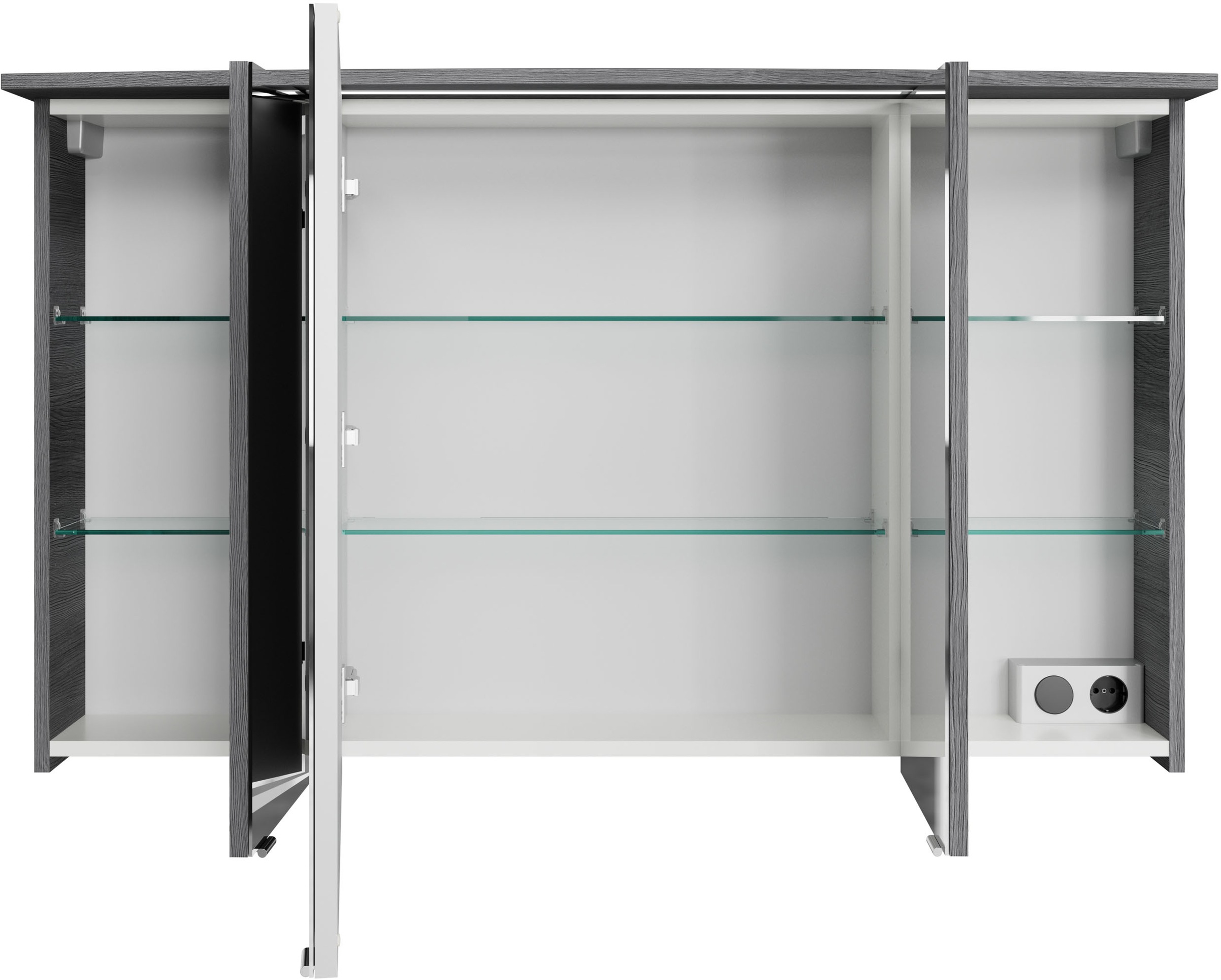 Saphir Badmöbel-Set »Serie 4010 2-teilig Keramik-Waschtisch mit LED-Spiegelschrank«, (Set), Badezimmer Set 122 cm breit, inkl. Türdämpfer, 5 Türen, 2 Schubladen