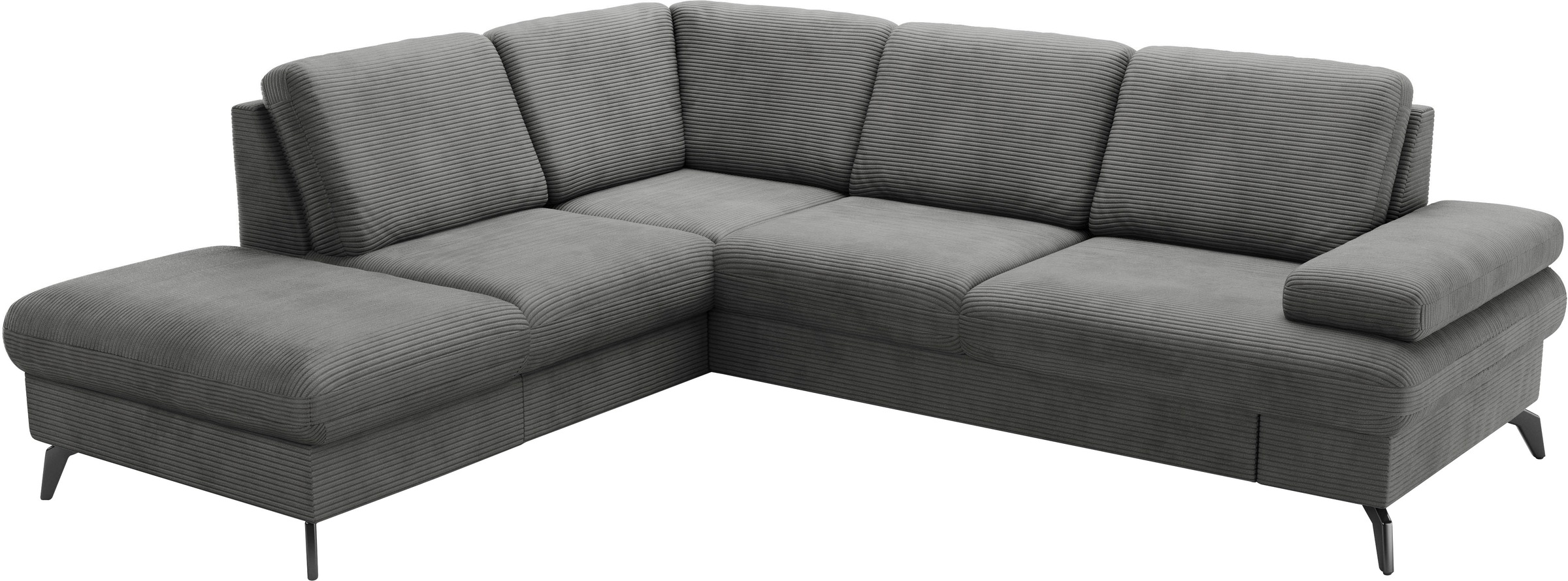 sit&more Ecksofa »Morris Jubi L-Form«, inkl. Armteilfunktion und 1 Zierkissen, wahlweise mit Bettfunktion