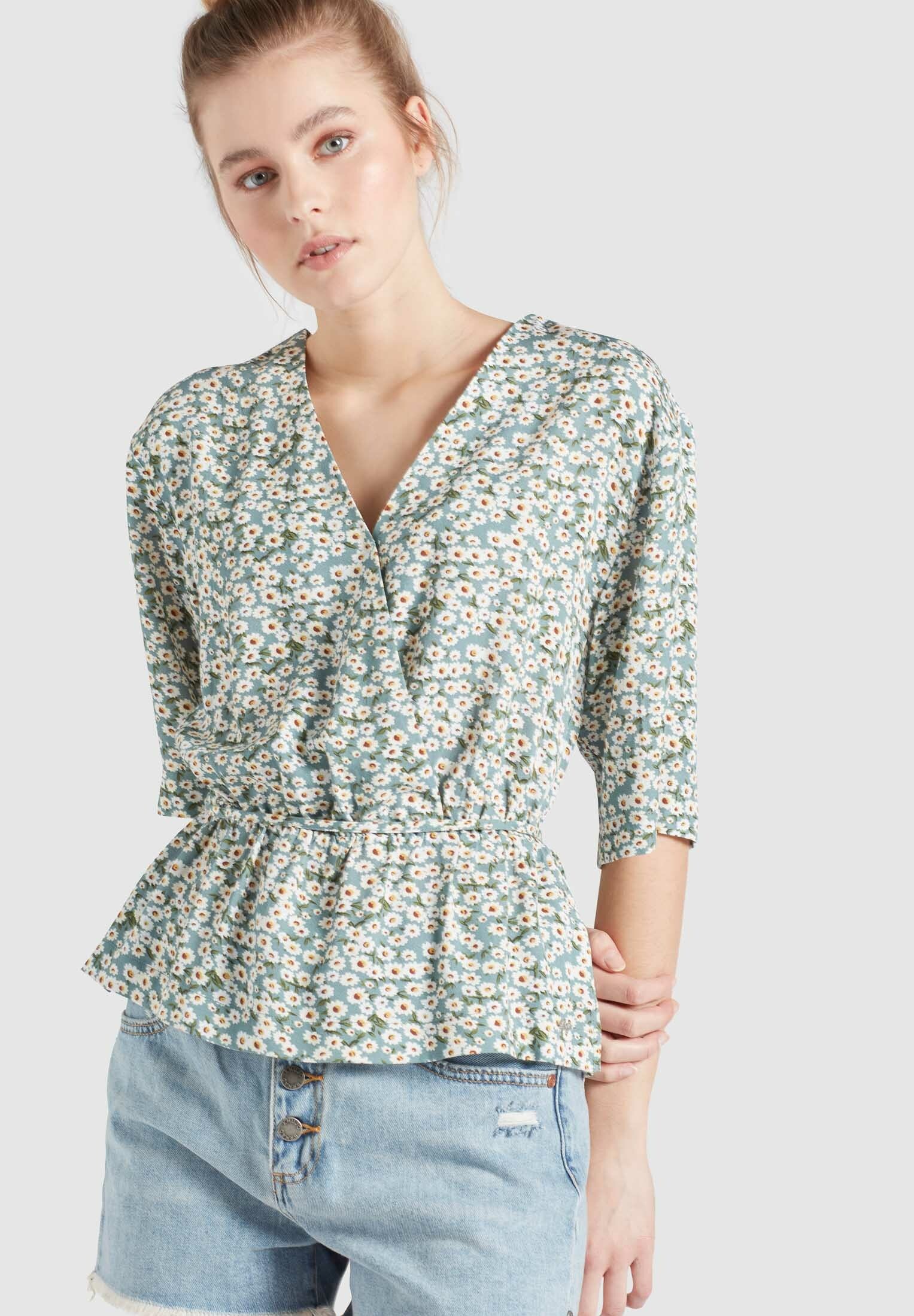 khujo Shirtbluse »RINALDA«, aus Viskose in Wickel-Optik