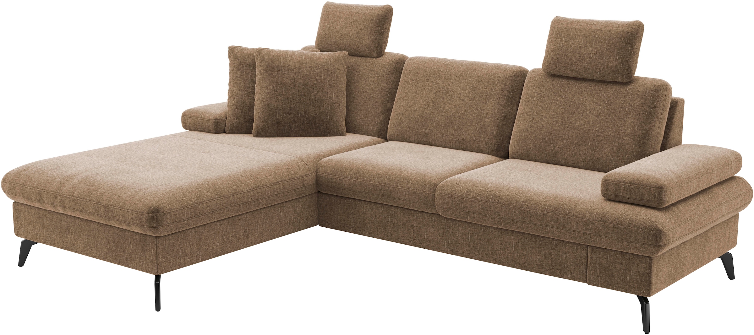 sit&more Ecksofa »Morris Jubi L-Form«, inkl. Armteilfunktion und 1 Zierkissen, wahlweise mit Bettfunktion