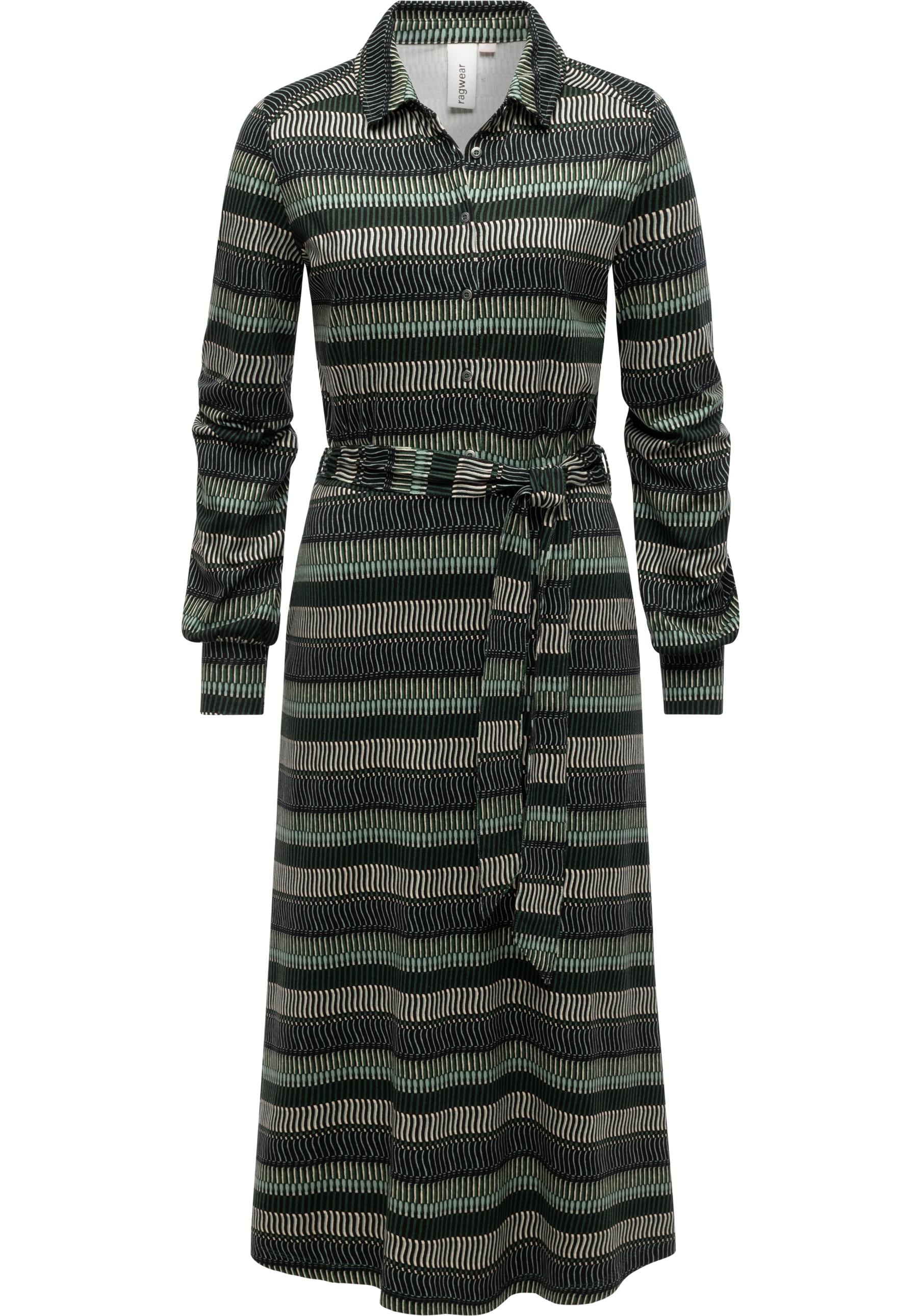 Ragwear Blusenkleid "Plantee Print", Modisches Damenkleid mit Taillengürtel günstig online kaufen