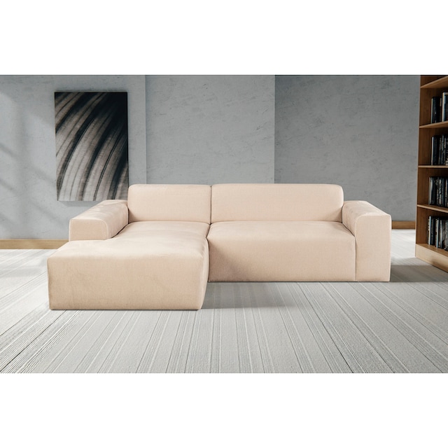 WERK2 Ecksofa »Zeus-L«, Curvy Trend Ecksofa mit urbaner Optik in weichem  Cord | BAUR