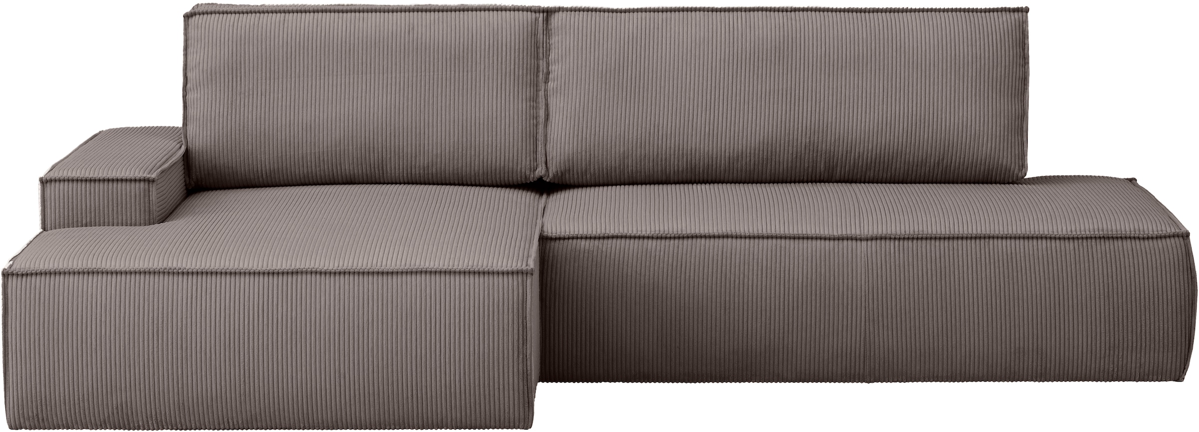Home affaire Ecksofa "SHERWOOD, Schlafsofa in L-Form offen (275cm), Cord, L günstig online kaufen