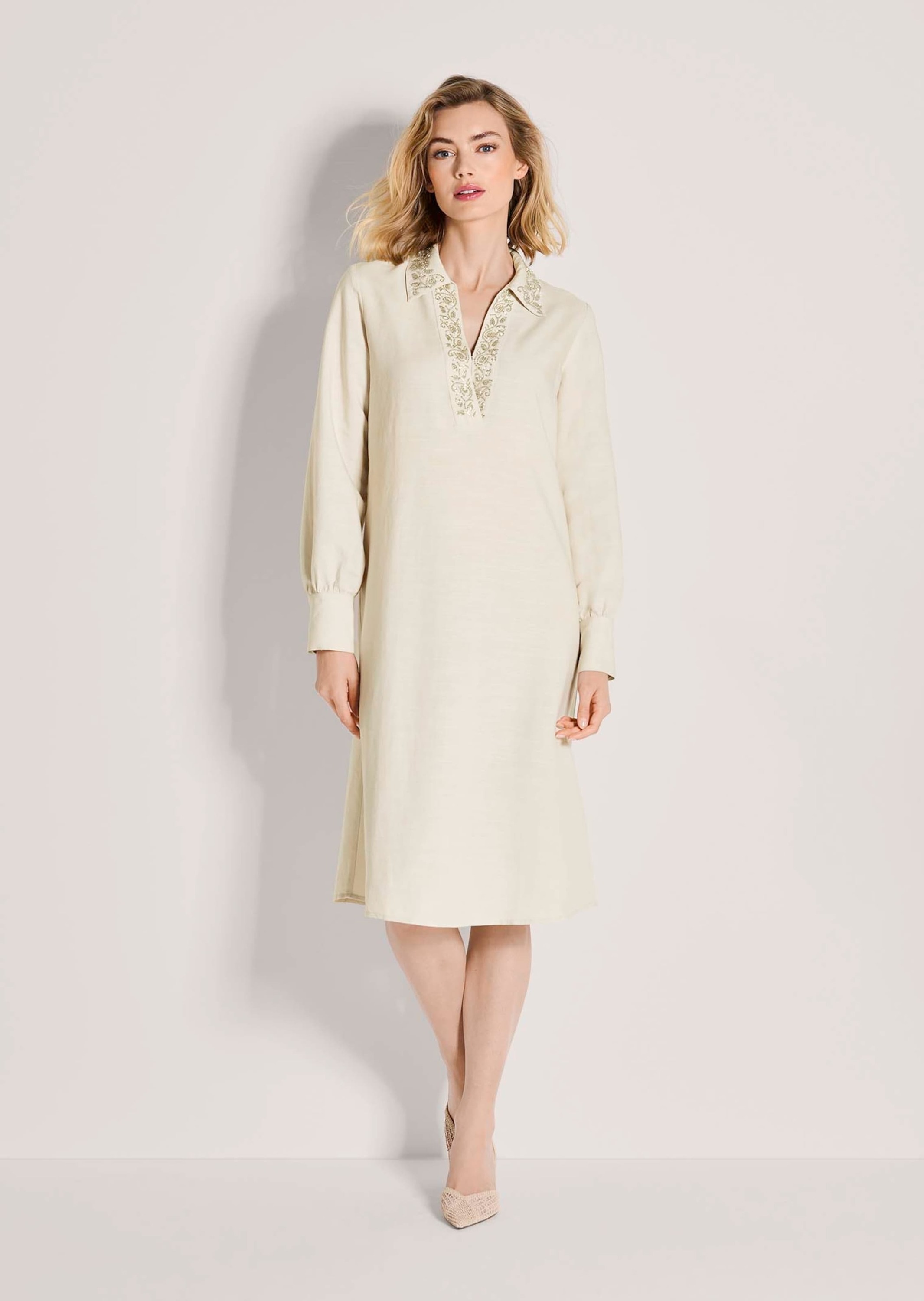 Thumbnail - MADELEINE Sommerkleid "Midikleid Viskosekleid mit Stäbchen-Pailletten" Stäbchen-Pailetten