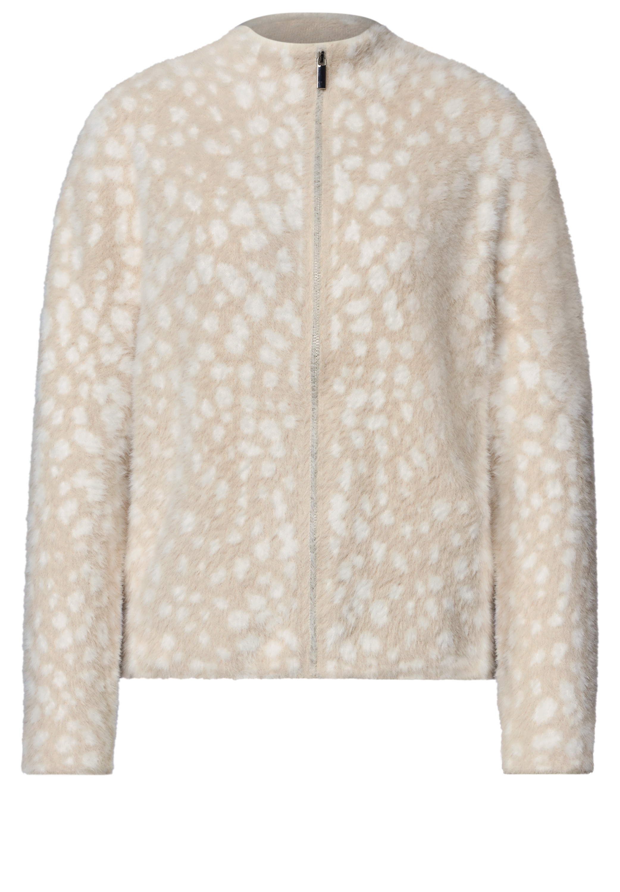 STREET ONE Jacquardstrickjacke mit Stehkragen