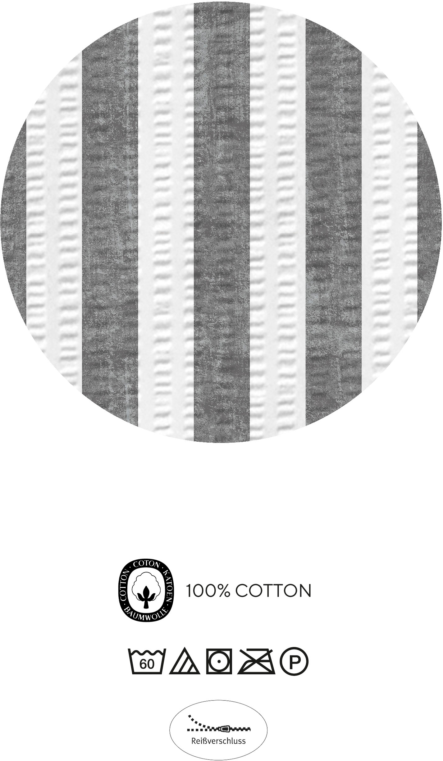 Biberna Bettwäsche »22644« 2 absolut bügelfrei, 100% Baumwolle, mit Reißverschluss, ganzjährig