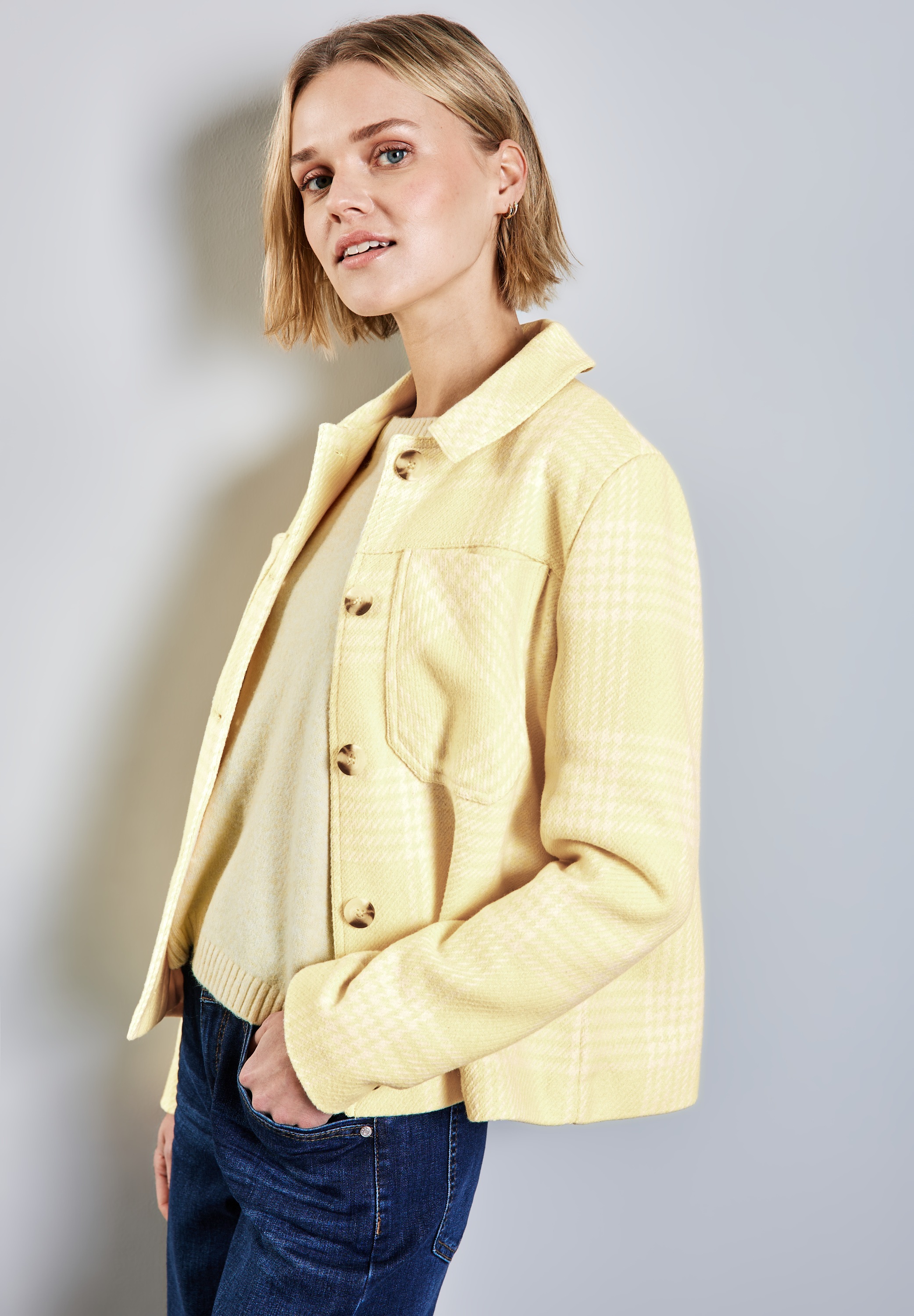 STREET ONE Kurzjacke ohne Kapuze mit Knopfleiste