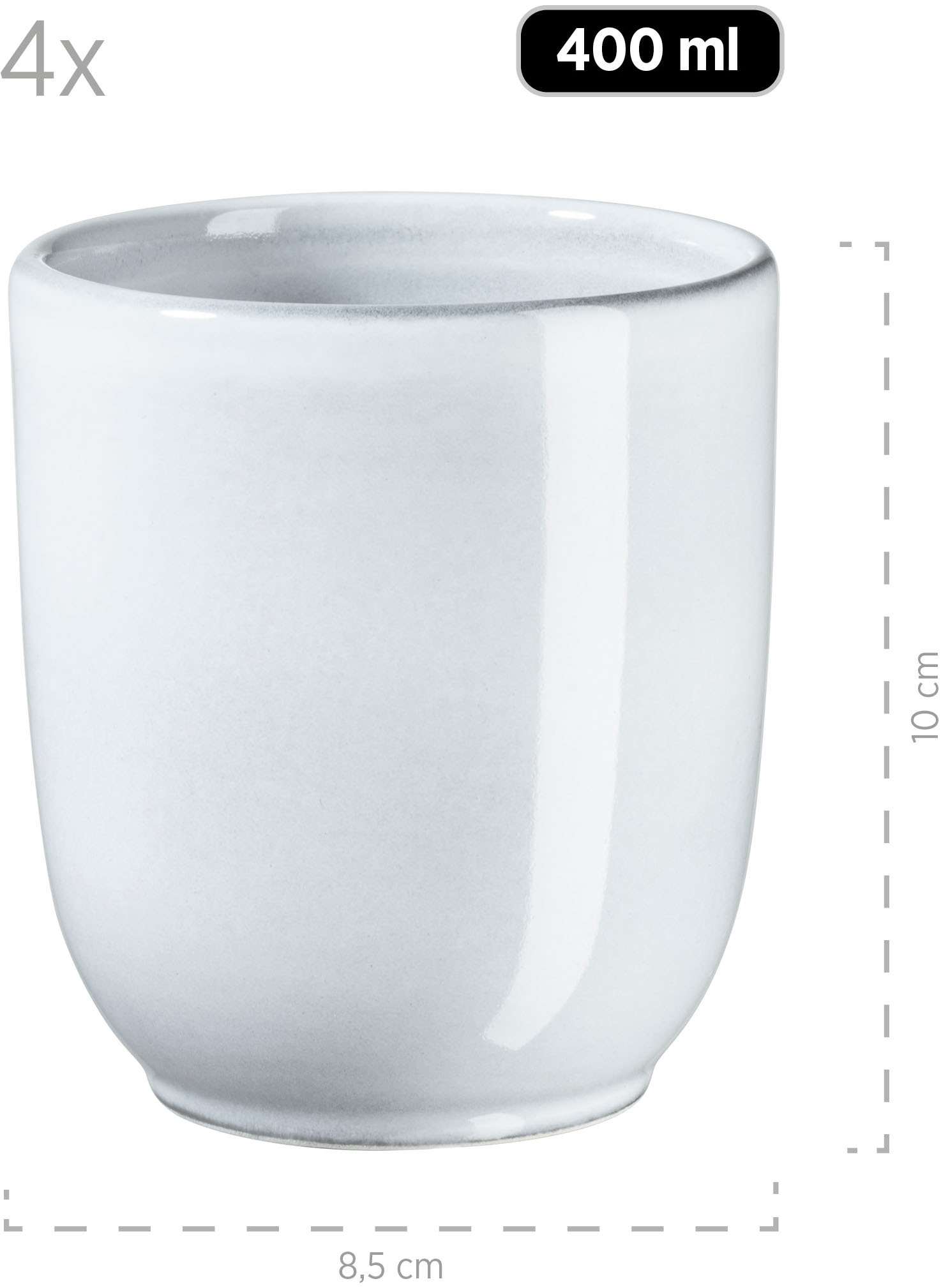 MÄSER Frühstücks-Geschirrset »LIVIO, Frühstücks Set, Steinzeug«, (Set, 12 tlg.), Geschirr-Set, Service