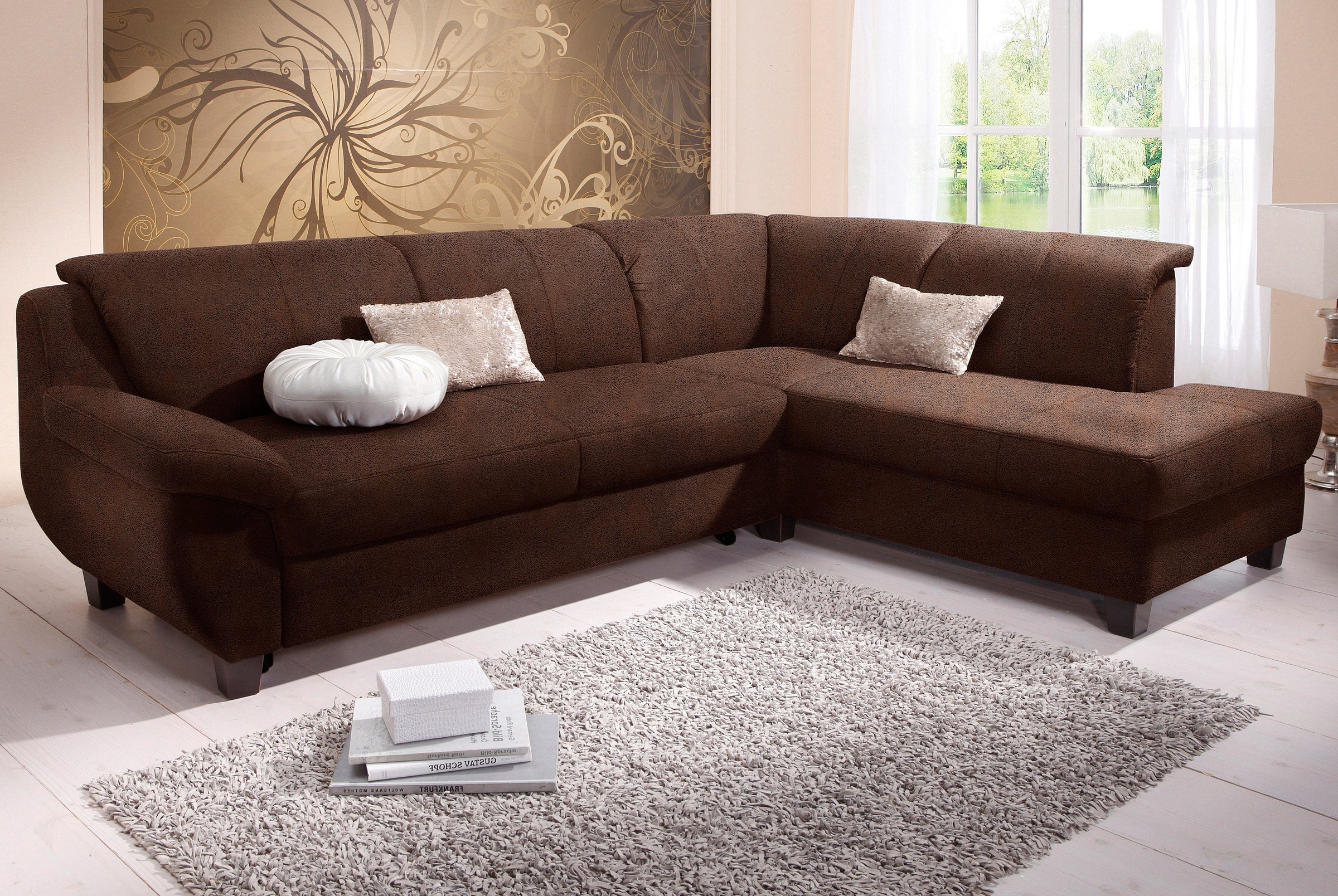 Home affaire Ecksofa "Yesterday L-Form, B/T: 254/186 cm, belastbar bis 140k günstig online kaufen