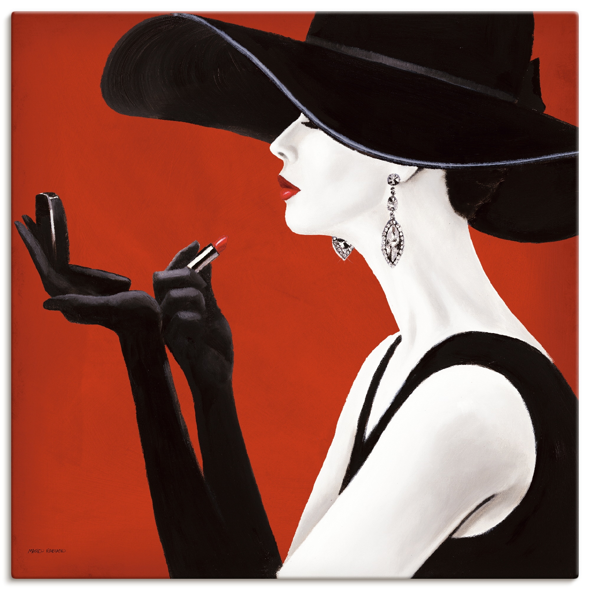 Artland Leinwandbild "Hut ab II" Frau 1 Stk. tlg. als Leinwandbild, Poster, günstig online kaufen