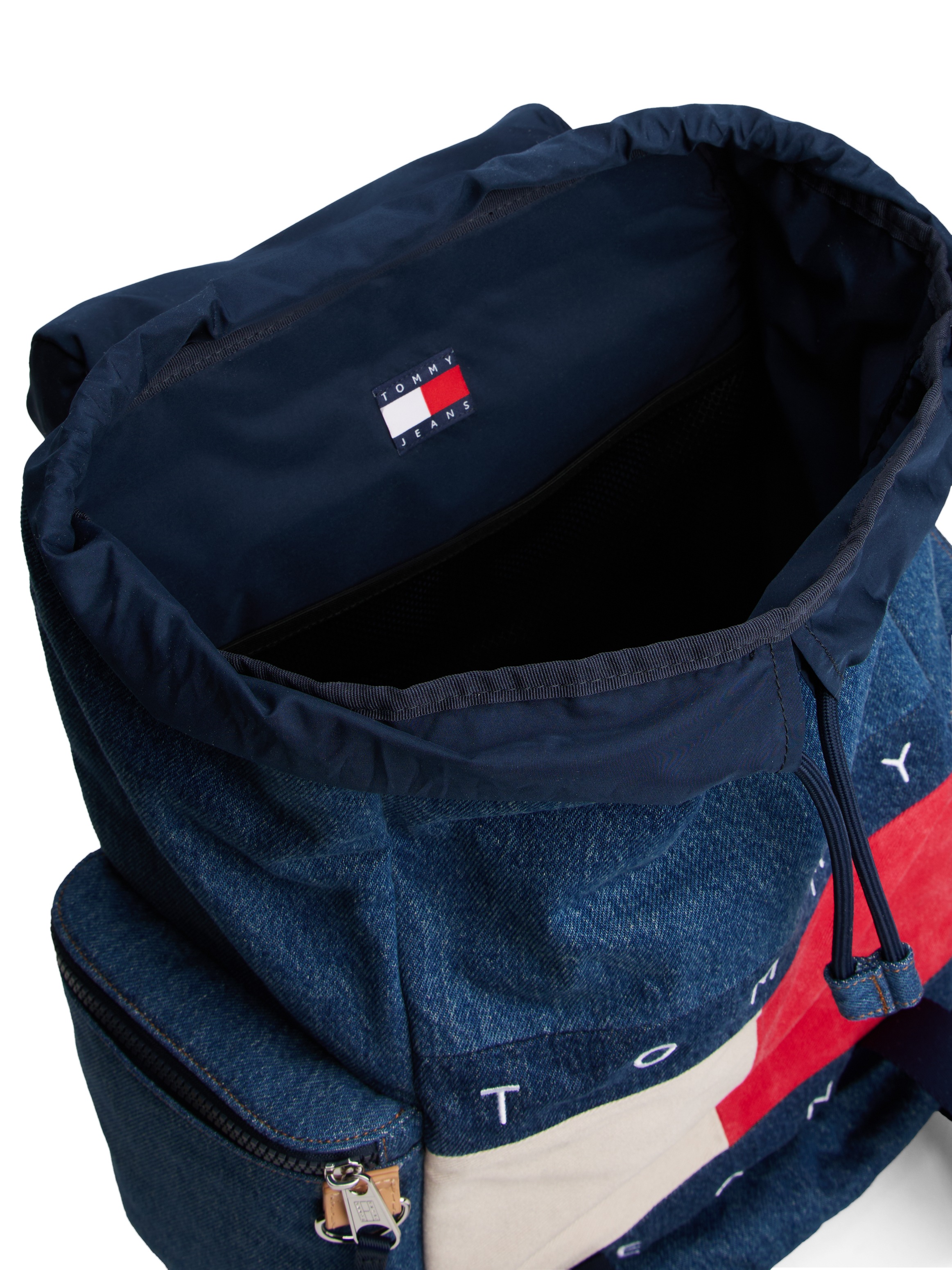 Tommy Jeans Rucksack »TJM ARCHIVE DENIM BACKPACK«, Men Travelrucksack mit zwei Reißverschluss-Seitentaschen