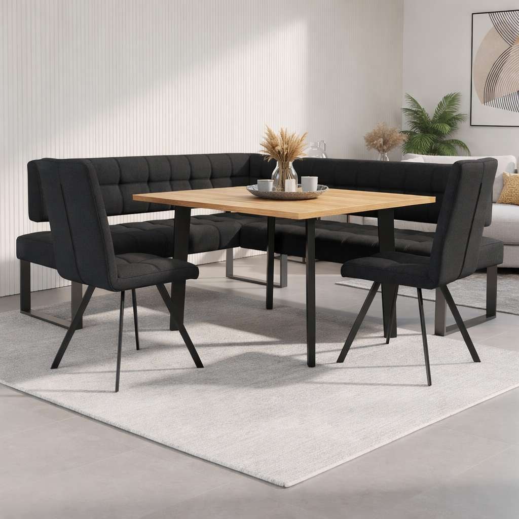 Home Affaire Mia Corner Bench Dark Gray