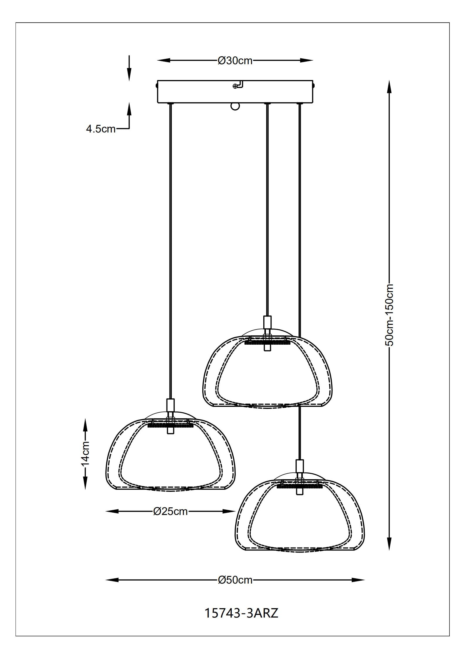 GLOBO LIGHTING Hängeleuchte »AVILA« LED-Modul 1 Stk. Hängeleuchte mit Fernbedienung, dimmbar