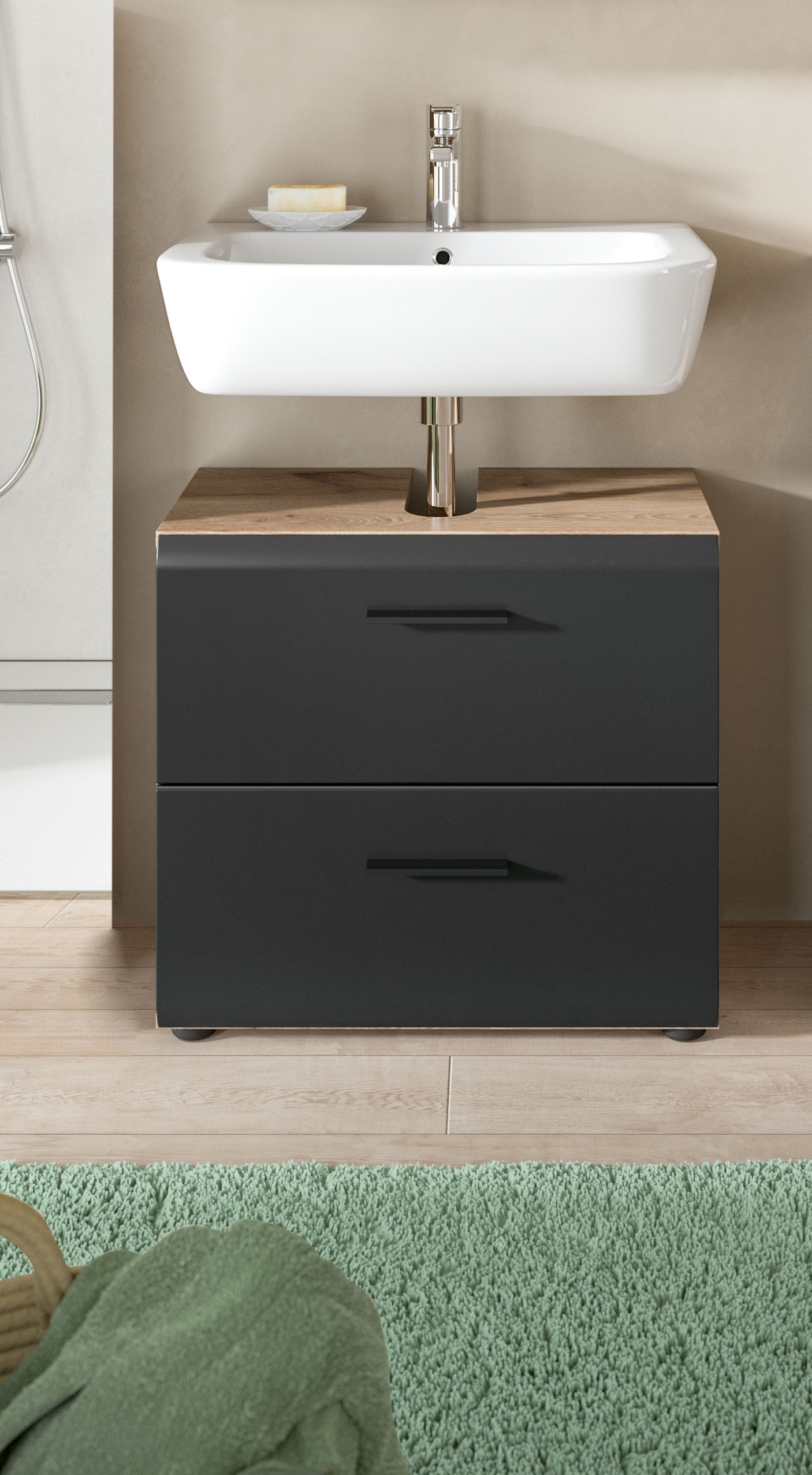 INOSIGN Waschbeckenunterschrank "FLORENZ, TOPSELLER, Breite 60 cm, 2 Schubk günstig online kaufen