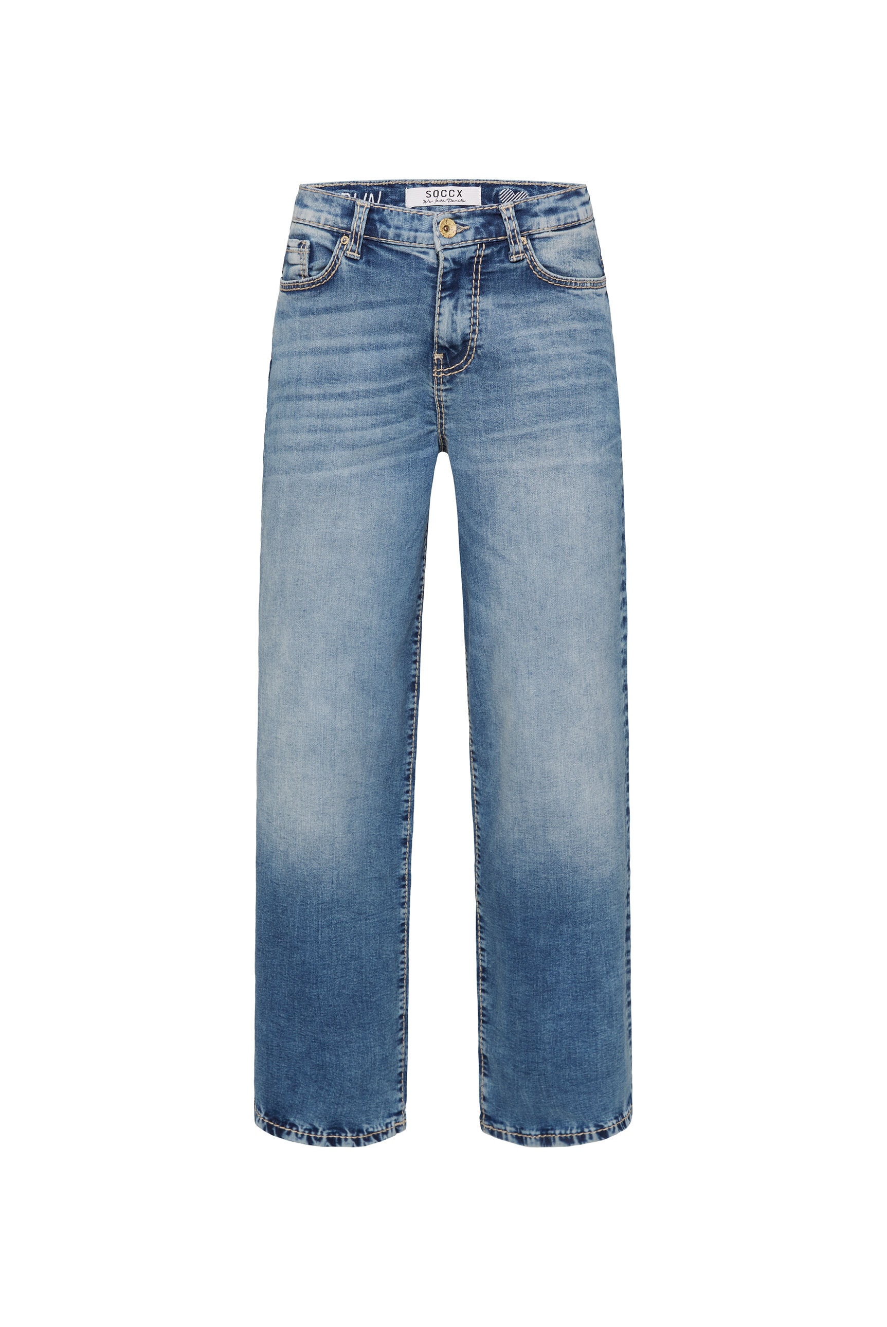 SOCCX Regular-fit-Jeans, mit breiten Nähten