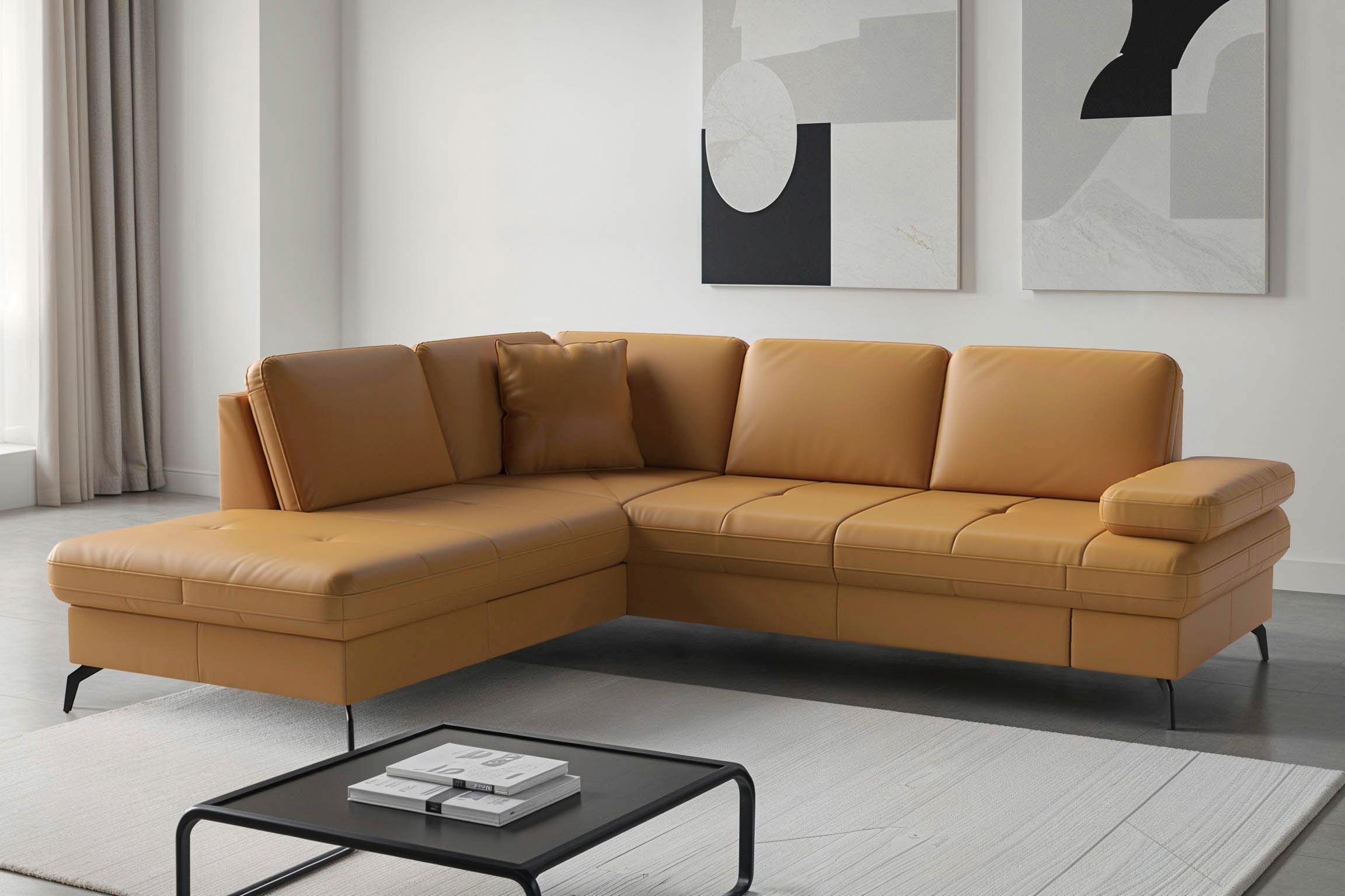 sit&more Ecksofa "Morris Jubi, Ottomane, Breite 238 cm" mit Armteilfunktion, wahlweise mit Schlaffunktion