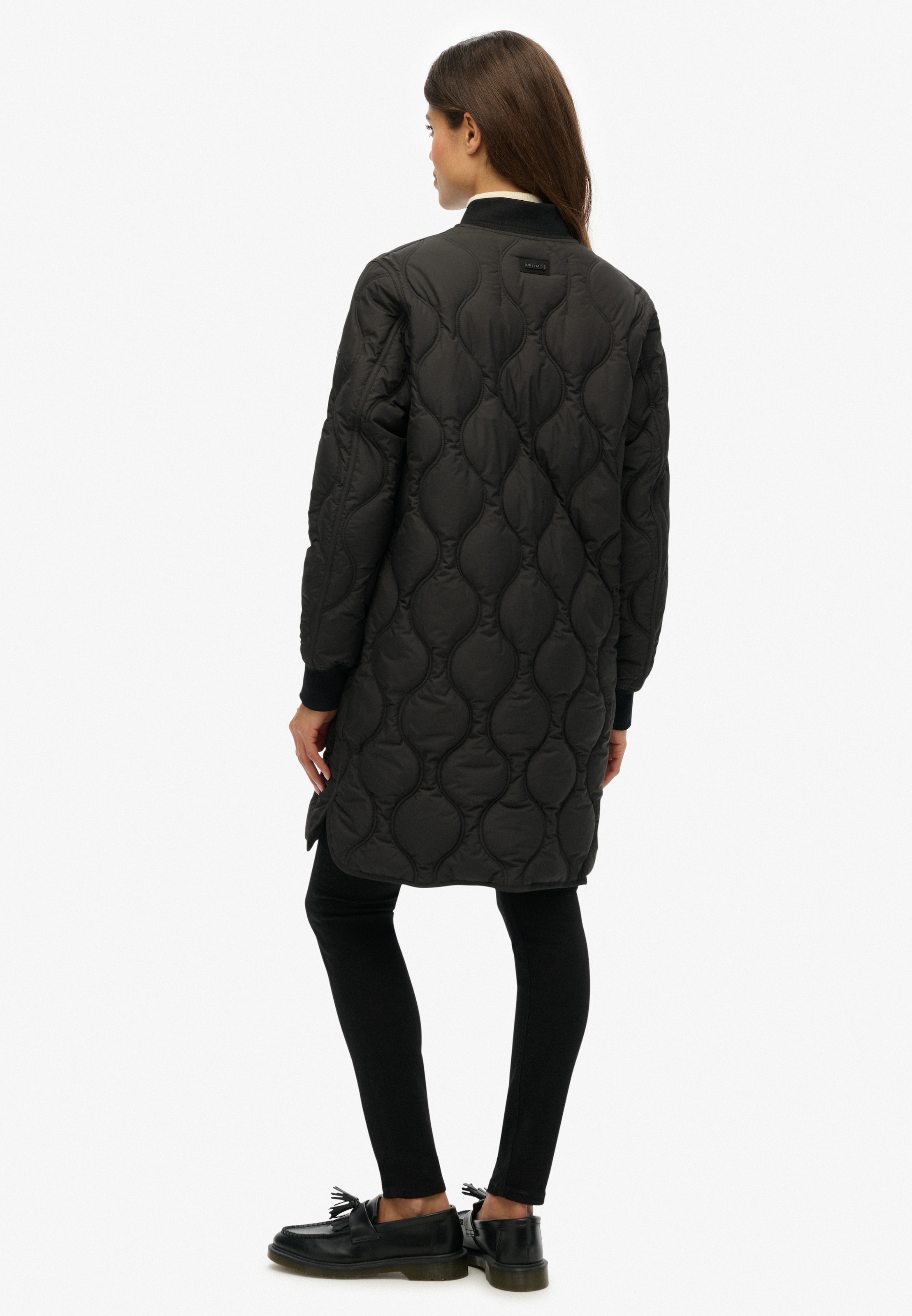 Superdry Steppjacke »LONG QUILTED LINER JACKET«, ohne Kapuze