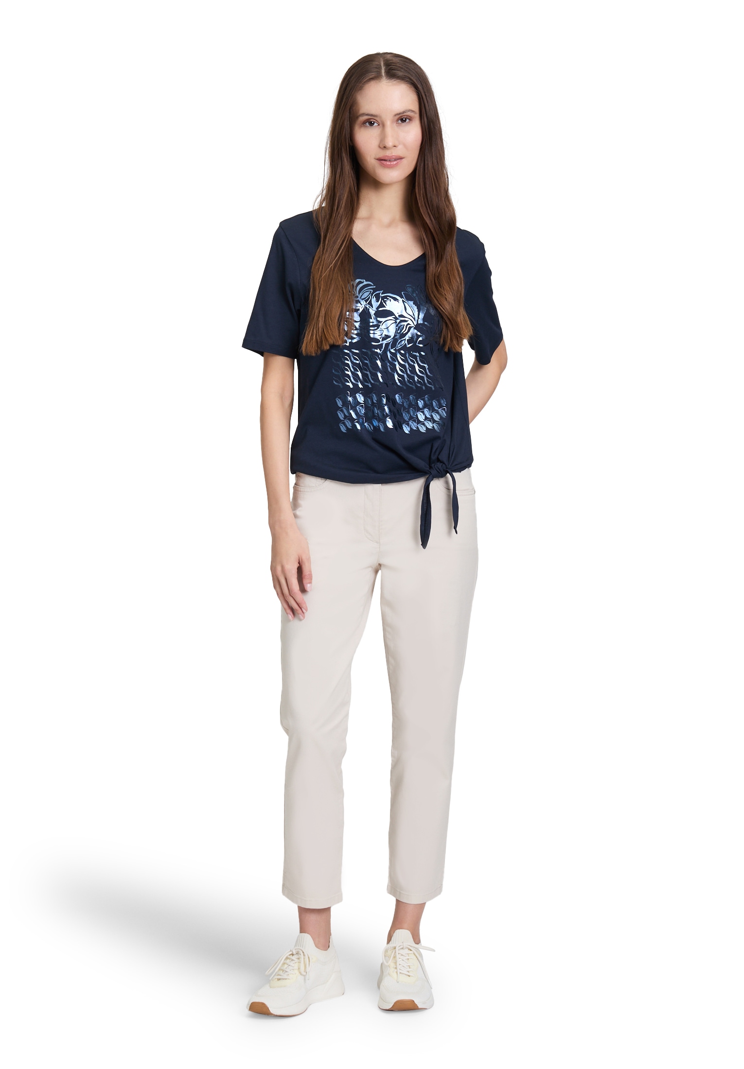 Betty Barclay Kurzarmshirt »Betty Barclay Basic Shirt mit Schleifenknoten«, (1 tlg.)