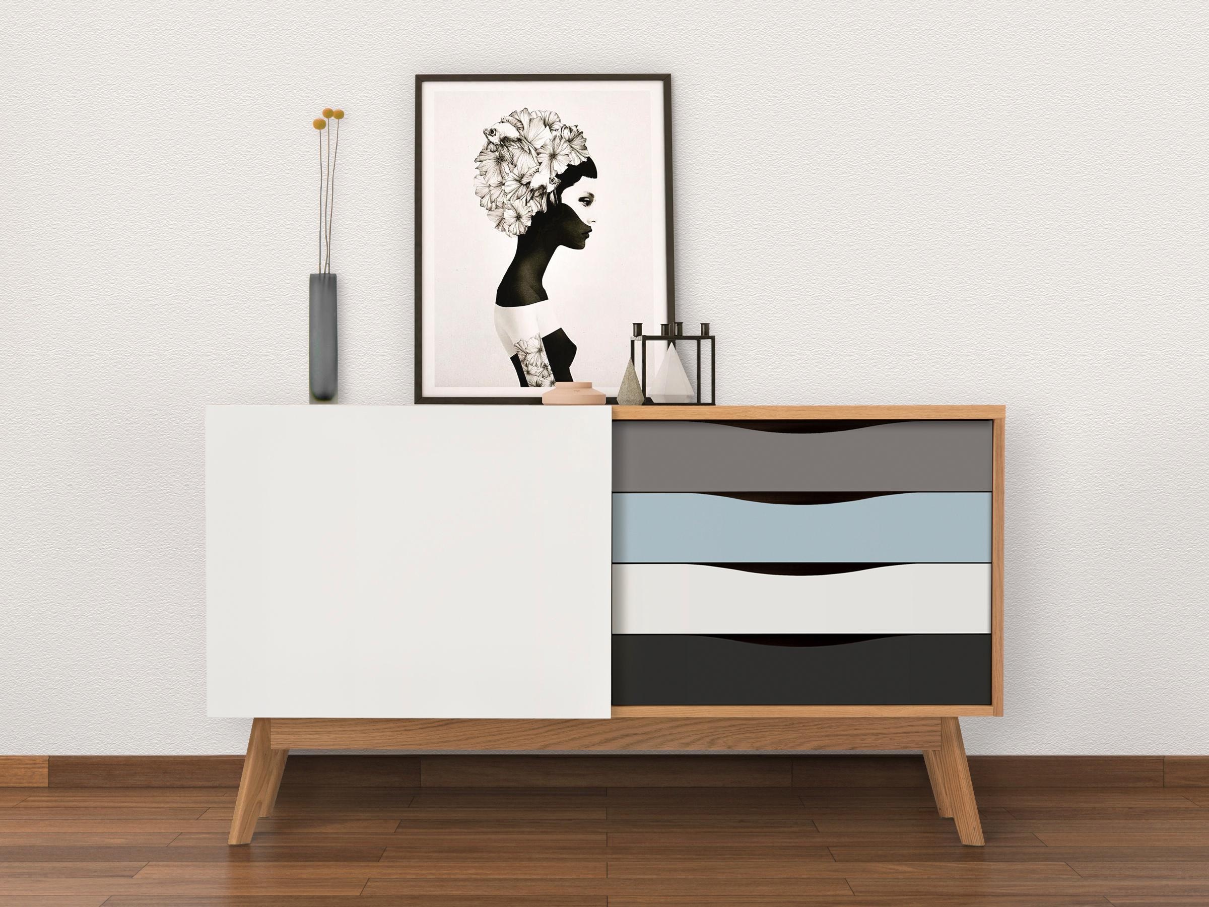 Woodman Sideboard "Hilla", Kommode im angesagten skandinavischen Look, Brei günstig online kaufen