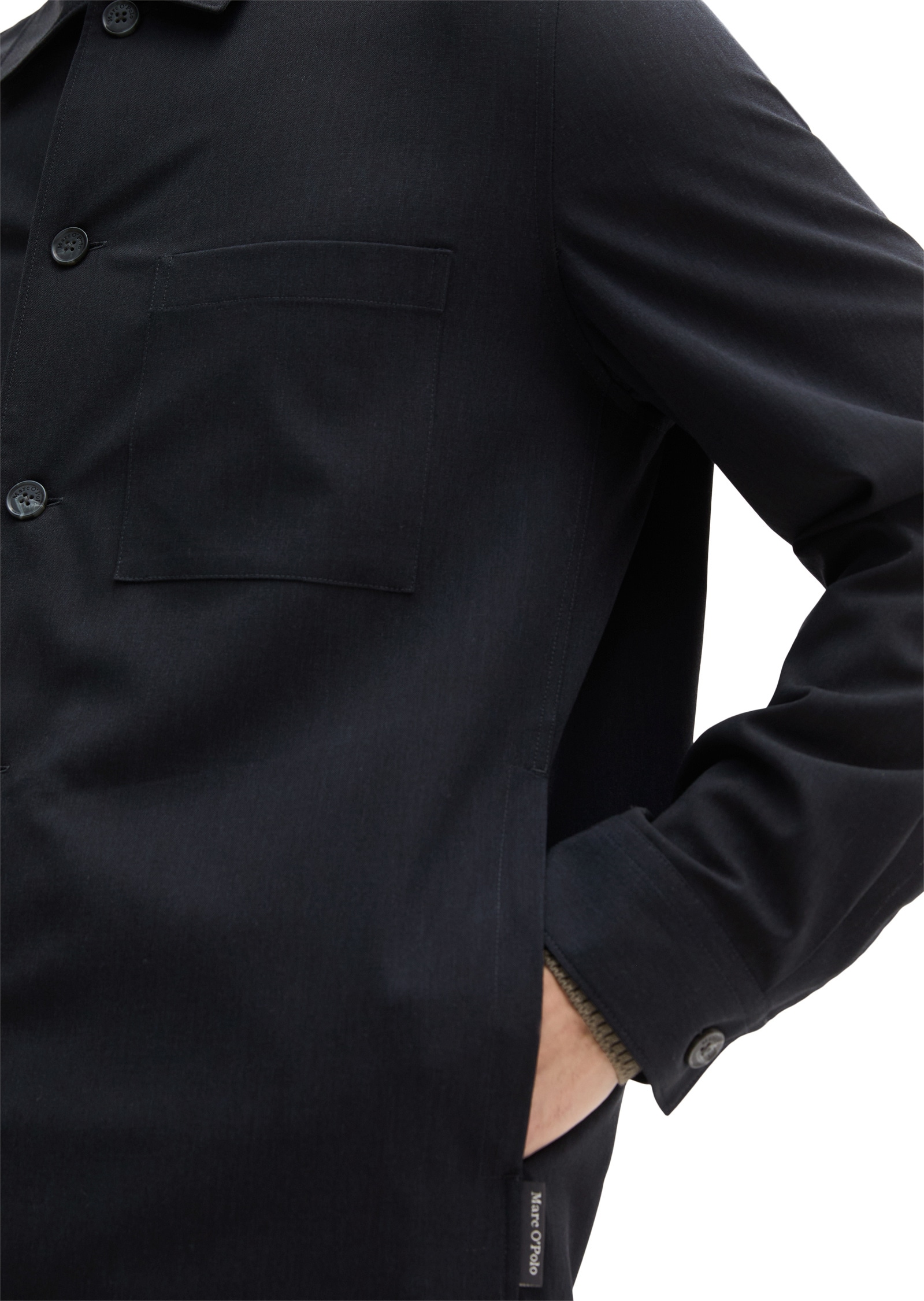 Marc O'Polo Kurzjacke »aus sommerlichem Woll-Mix« ohne Kapuze