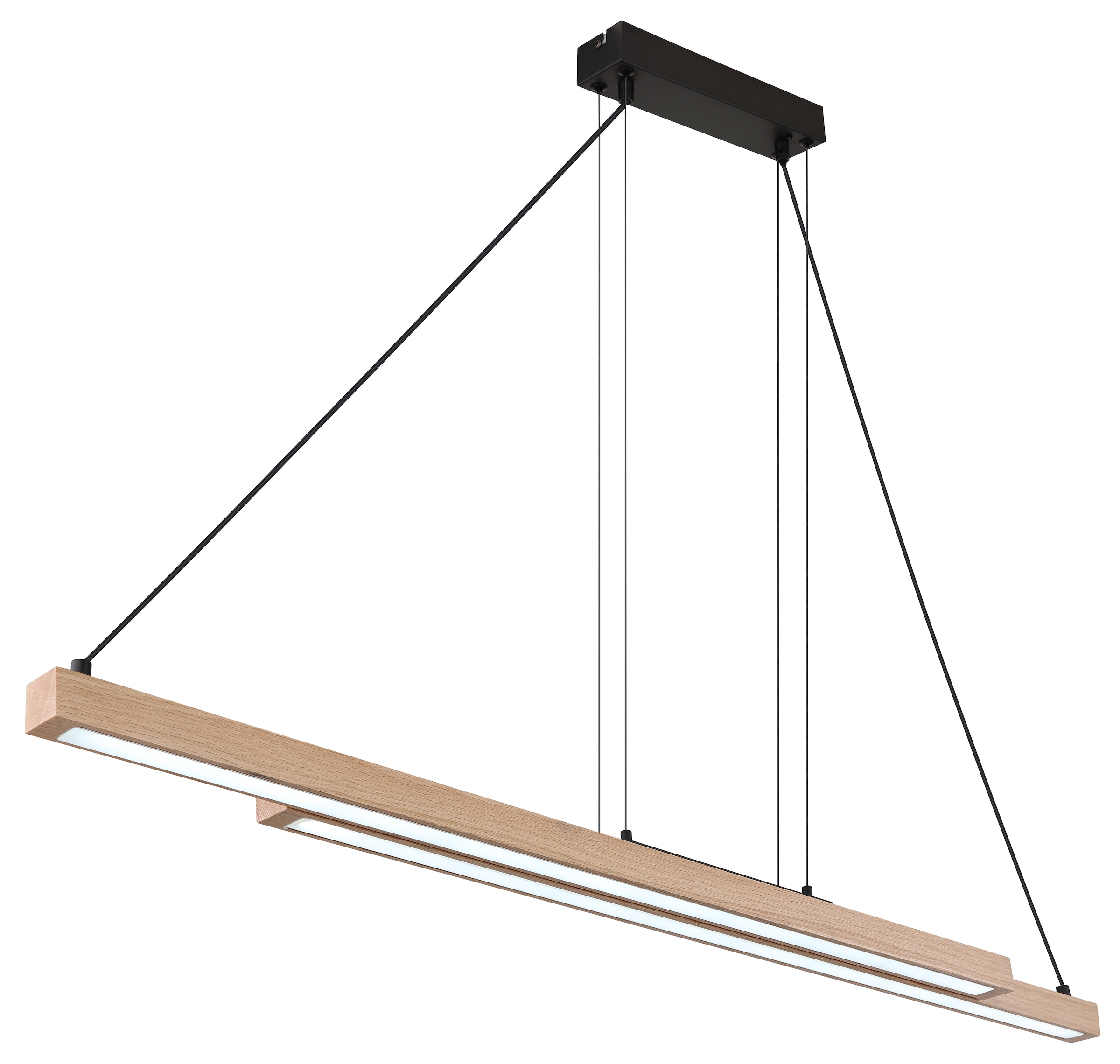 GLOBO LIGHTING Hängeleuchte »GREKKIE« LED-Modul 1 Stk. Schwarze Hängeleuchte MDF mit opal Kunststoff, dimmbar, Fernbedienung