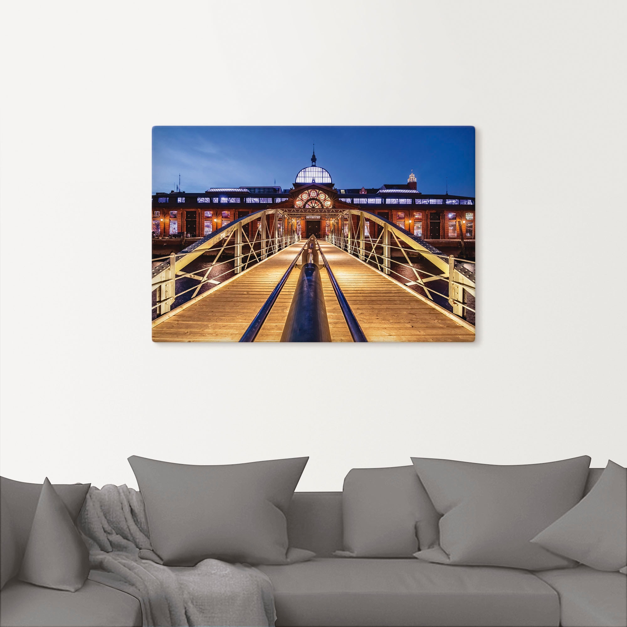 Artland Wandbild »Fischmarkt Hamburg«, Hamburg, (1 St.), als Alubild, Outdoorbild, Leinwandbild, Wandaufkleber, versch. Größen