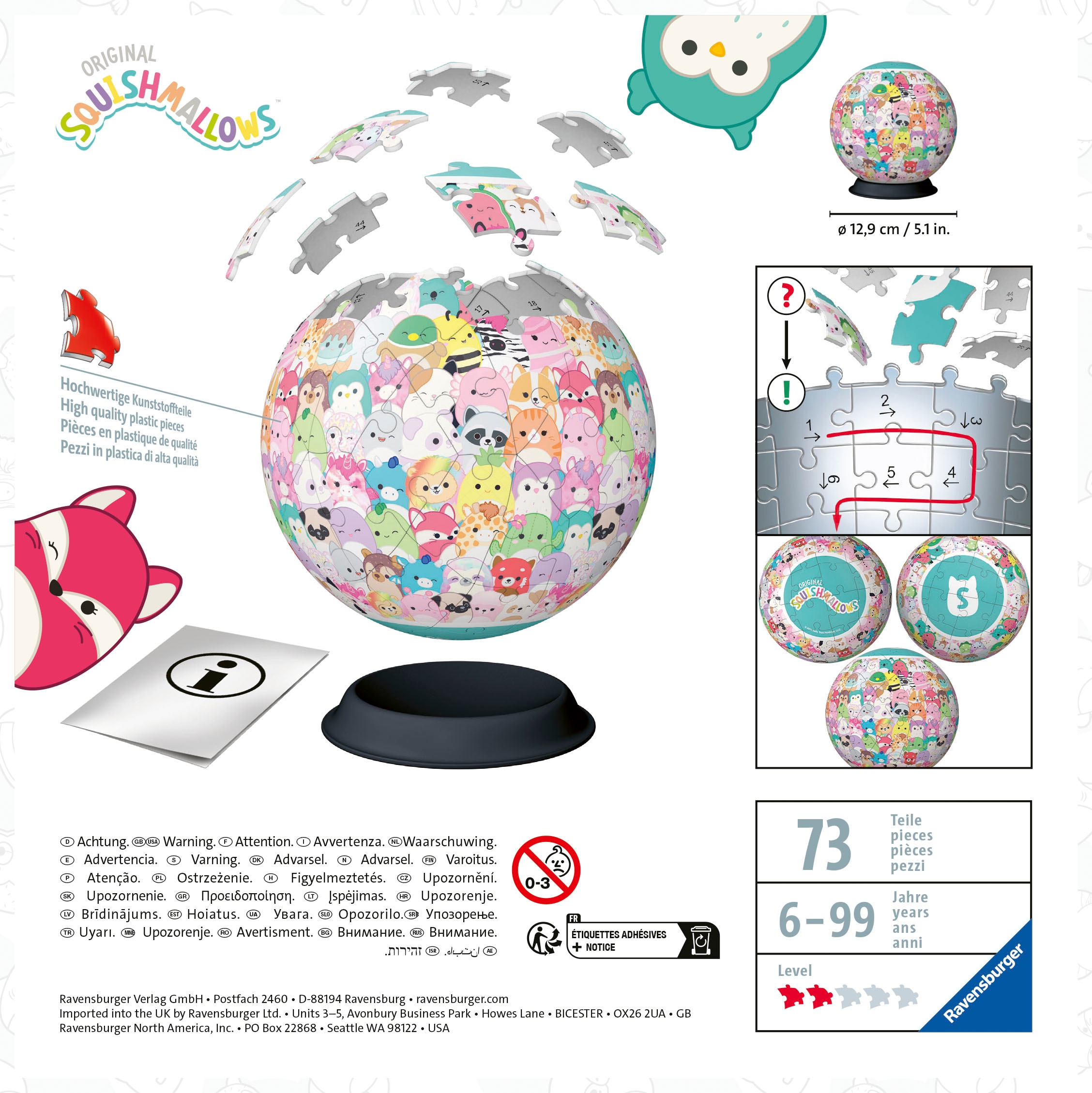 Ravensburger Puzzle »Puzzle-Ball Squishmallows«, Made in Europe, FSC® - schützt Wald - weltweit