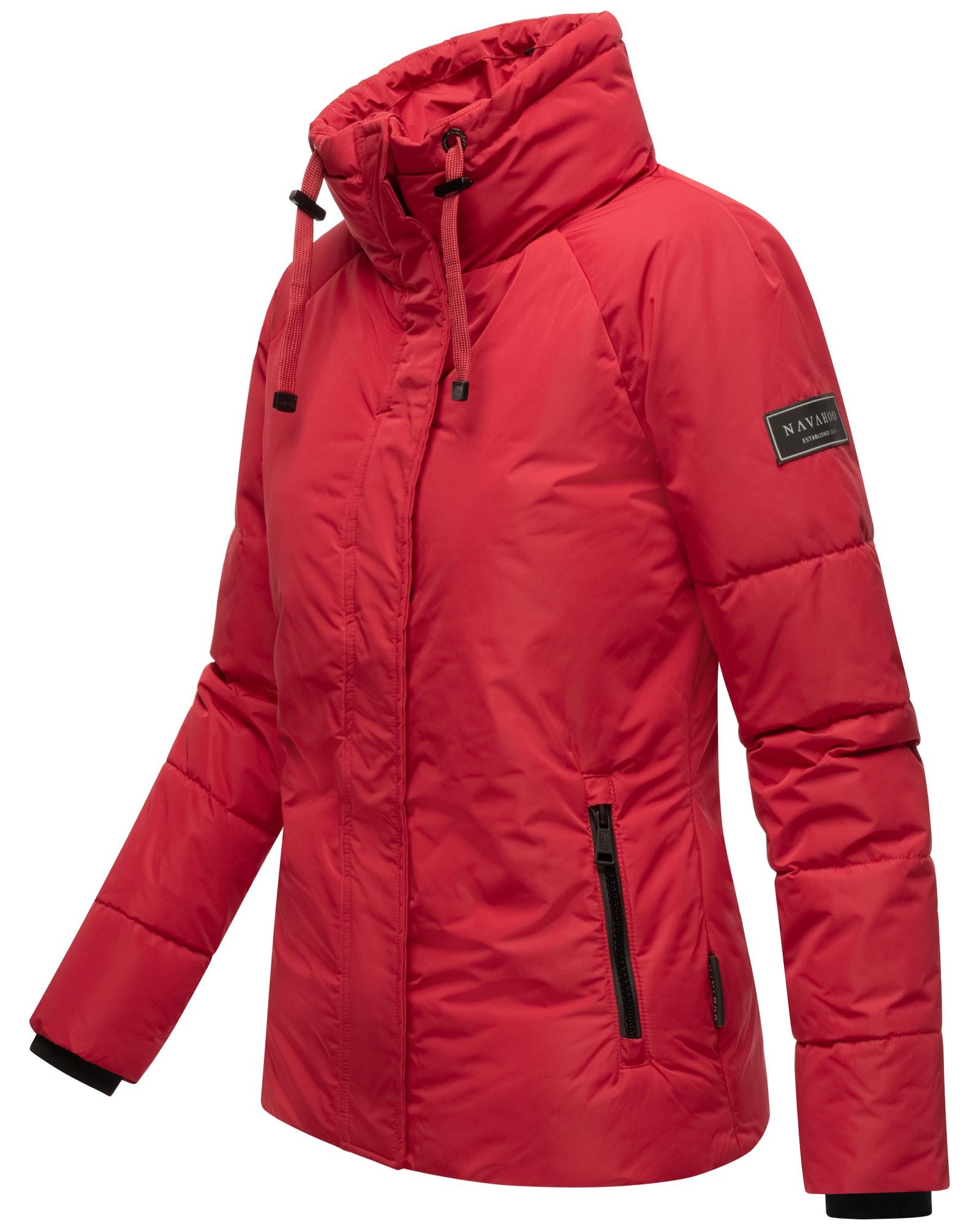 Navahoo Winterjacke »Frostii XIV«, ohne Kapuze, modische Damen Winter Steppjacke mit Kunstfellkragen