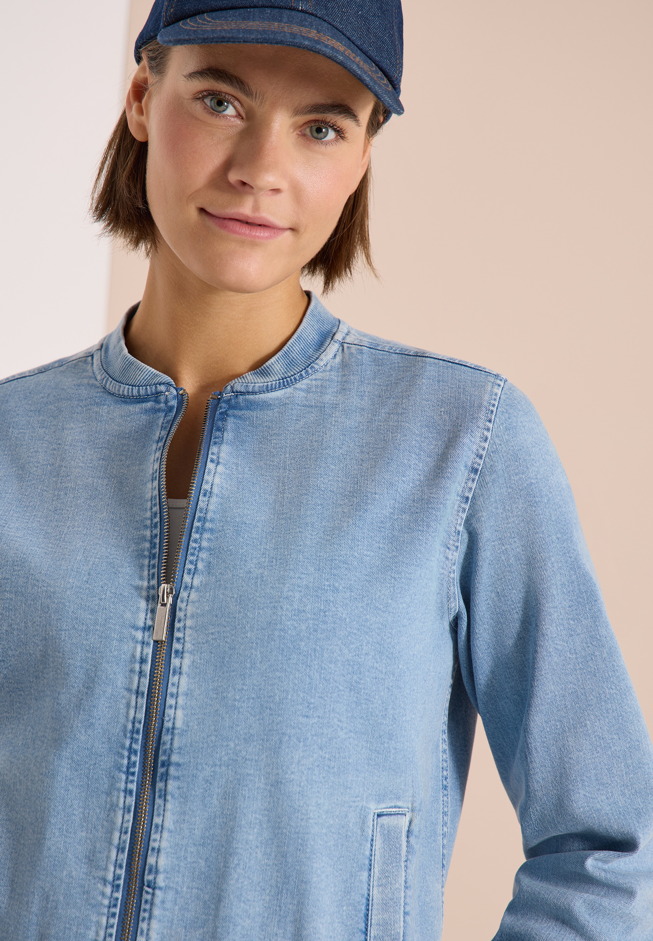 Cecil Blouson ohne Kapuze in Jeansqualität mit Zipper