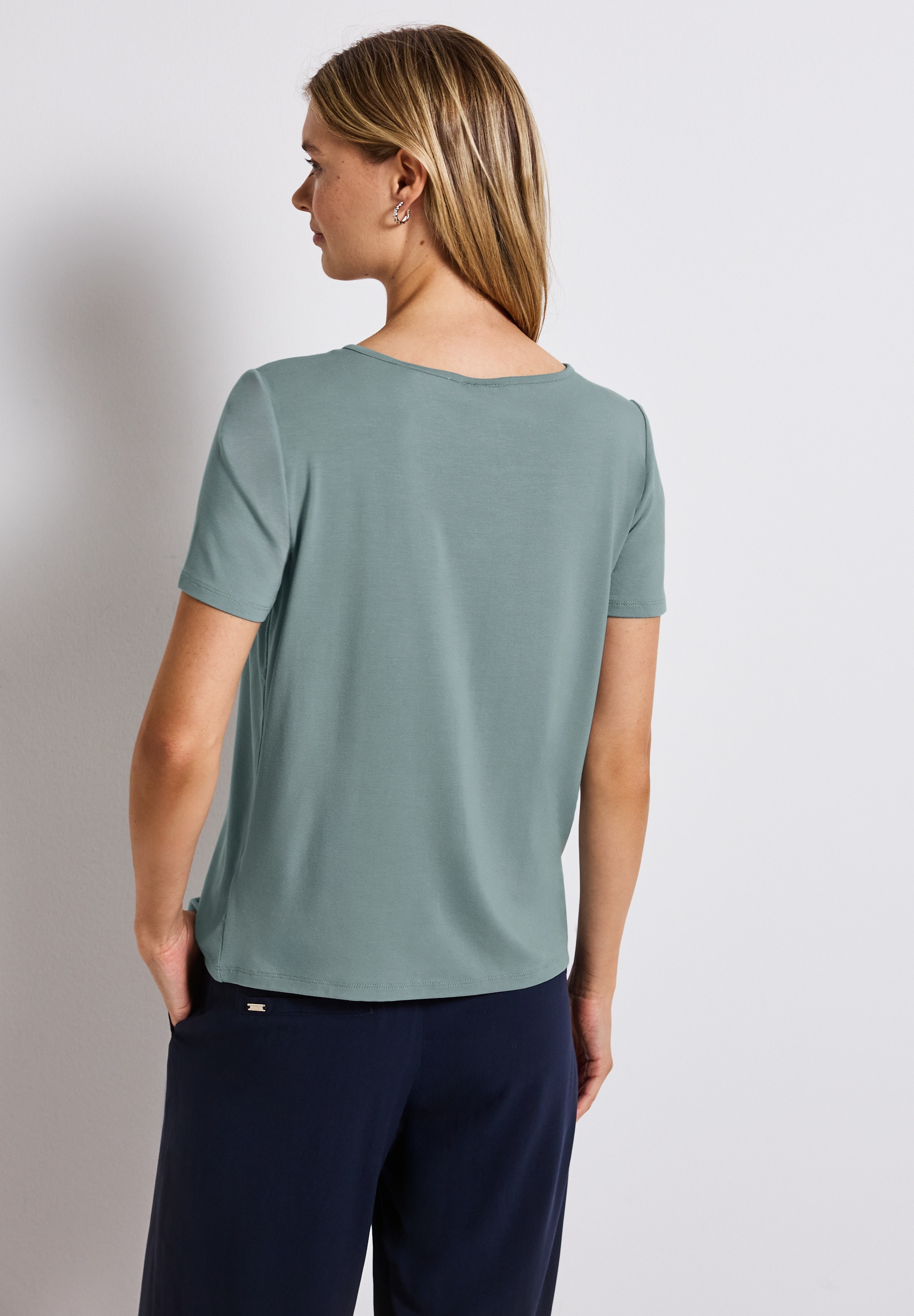 STREET ONE T-Shirt, aus elastischem Materialmix günstig online kaufen