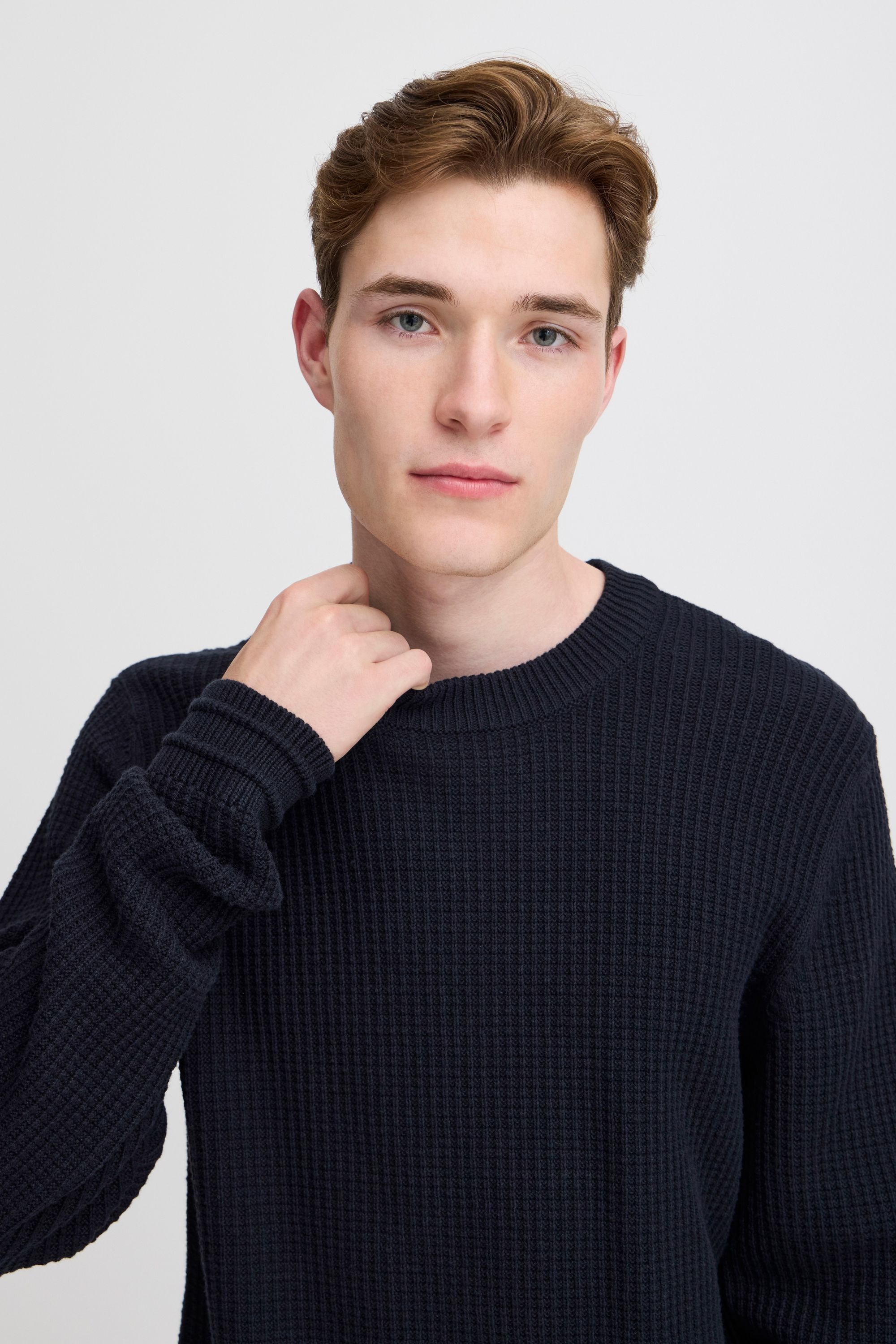 Casual Friday Strickfleece-Pullover »Strickpullover CFKARL crew neck structured knit«