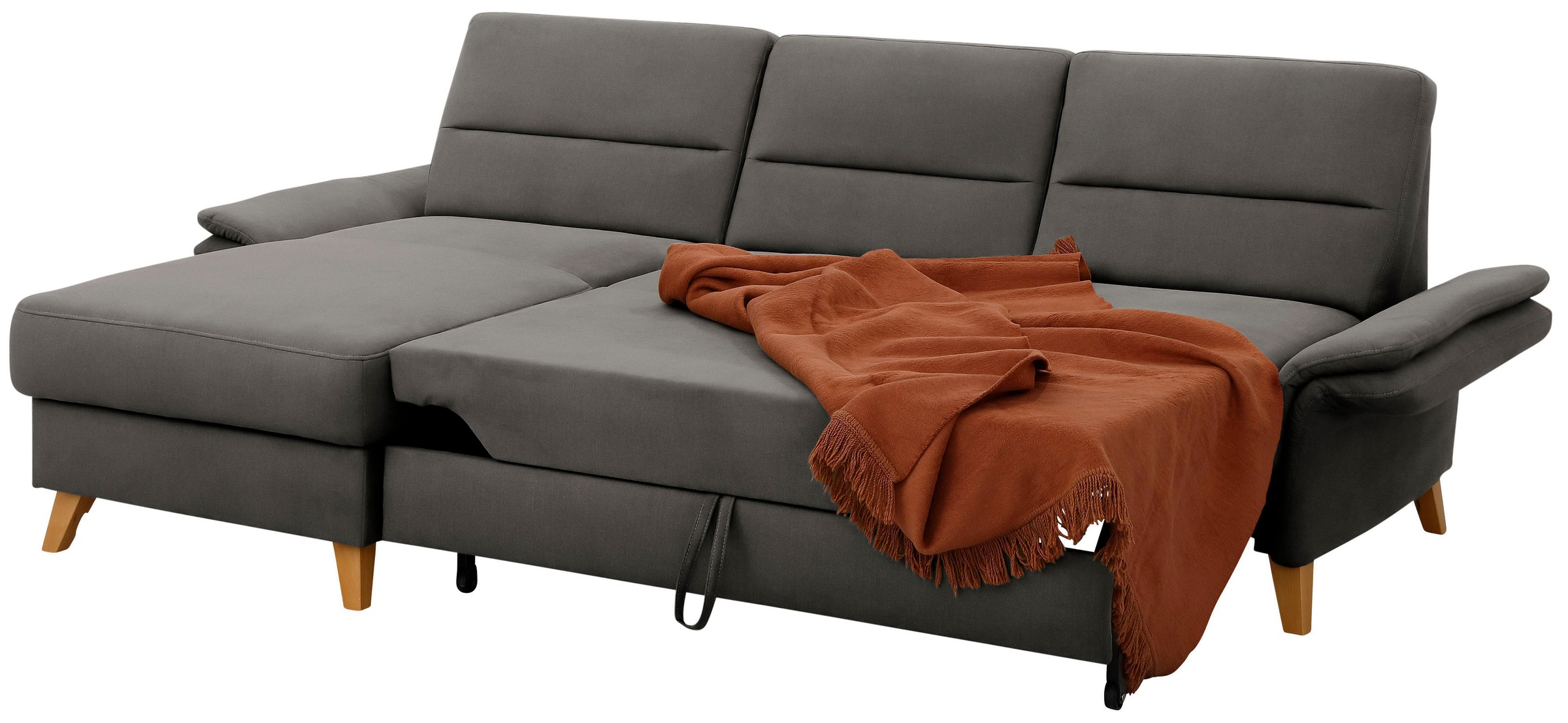 Home affaire Ecksofa »Westerland L-Form«, Federkern-Polsterung, wahlweise mit Bettfunktion, Bettkasten
