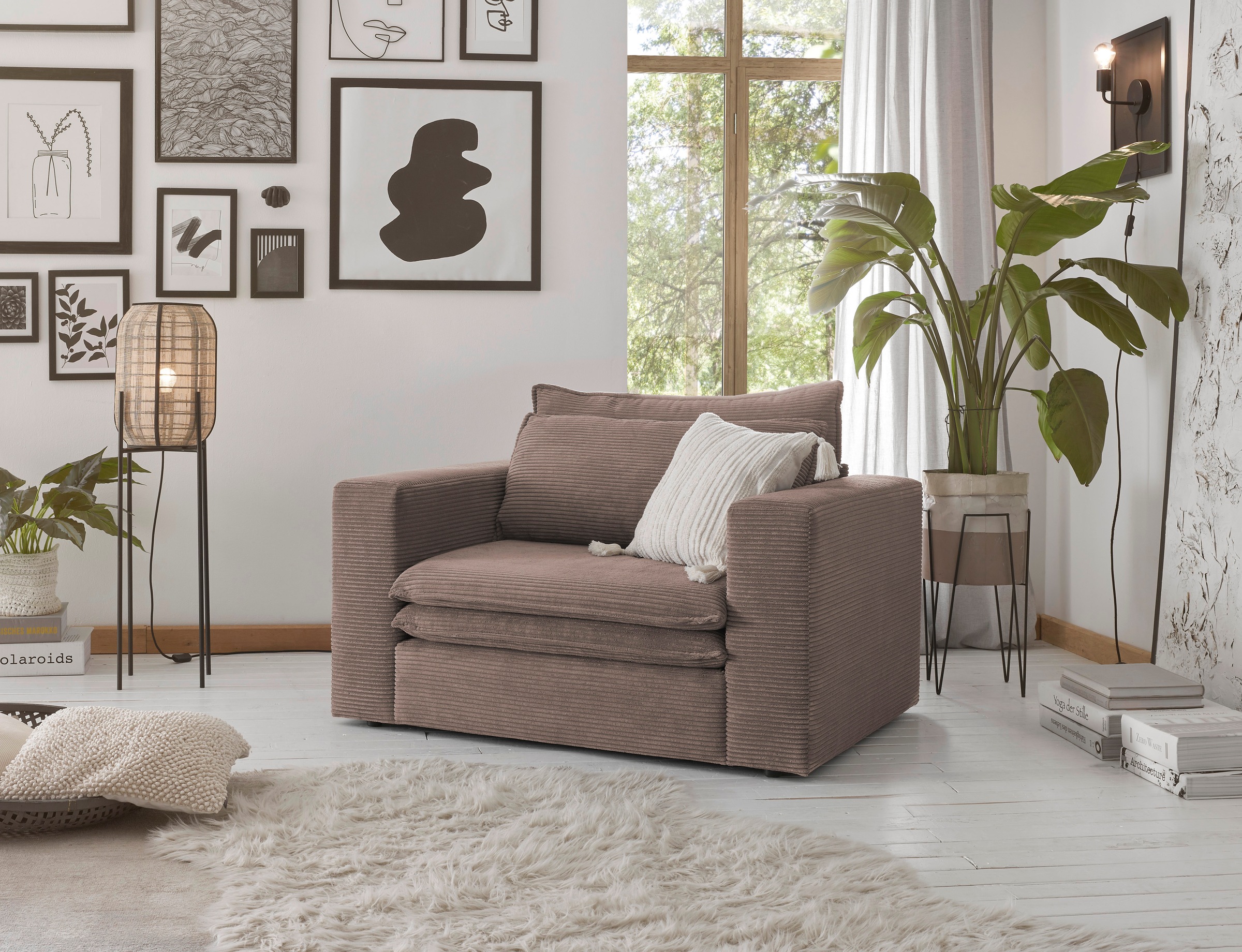 Places of Style Loveseat »PIAGGE«, Hochwertiger Cord, trendiger Loveseat